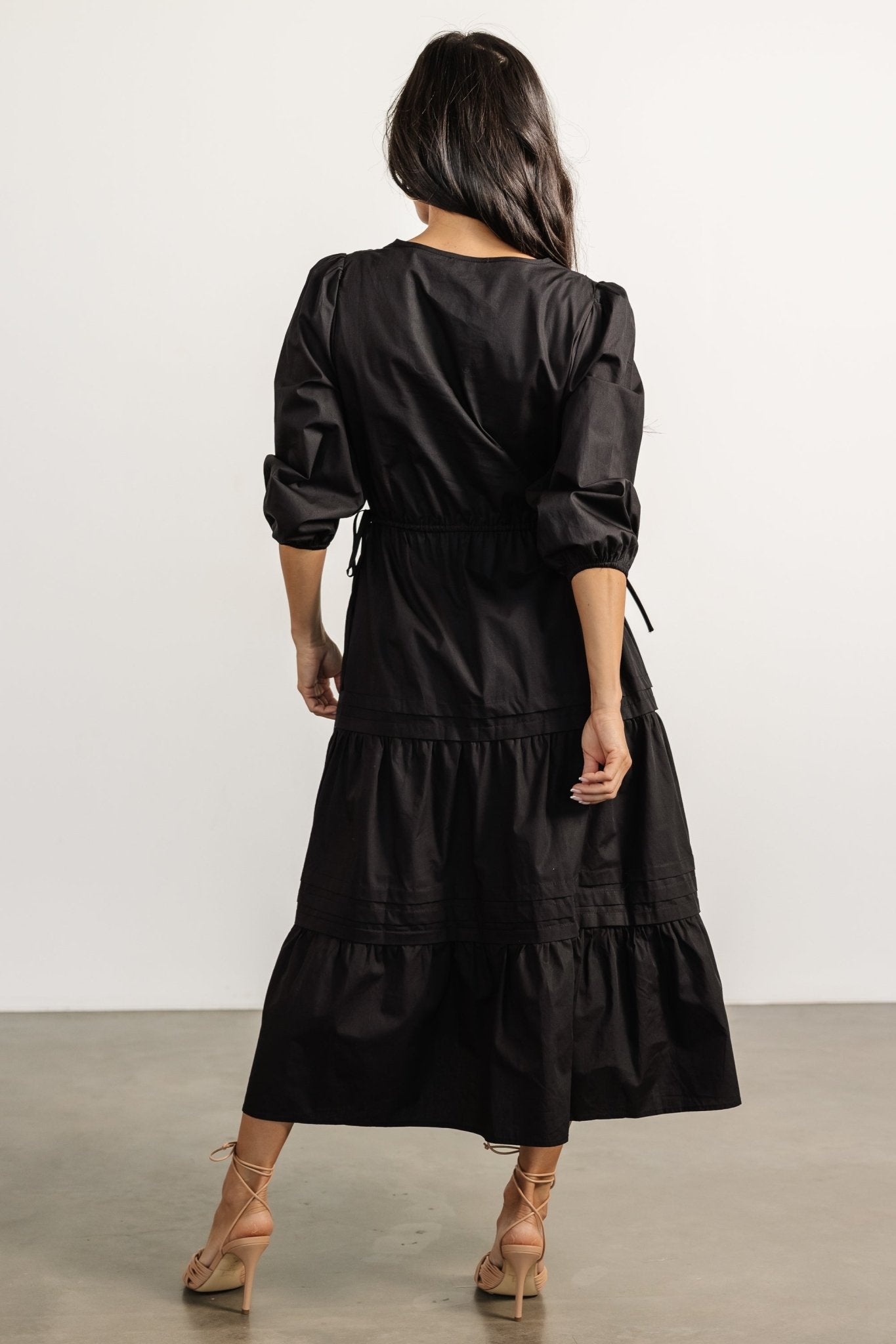 Santa Fe Poplin Midi Dress | Black Very Cheap Pice