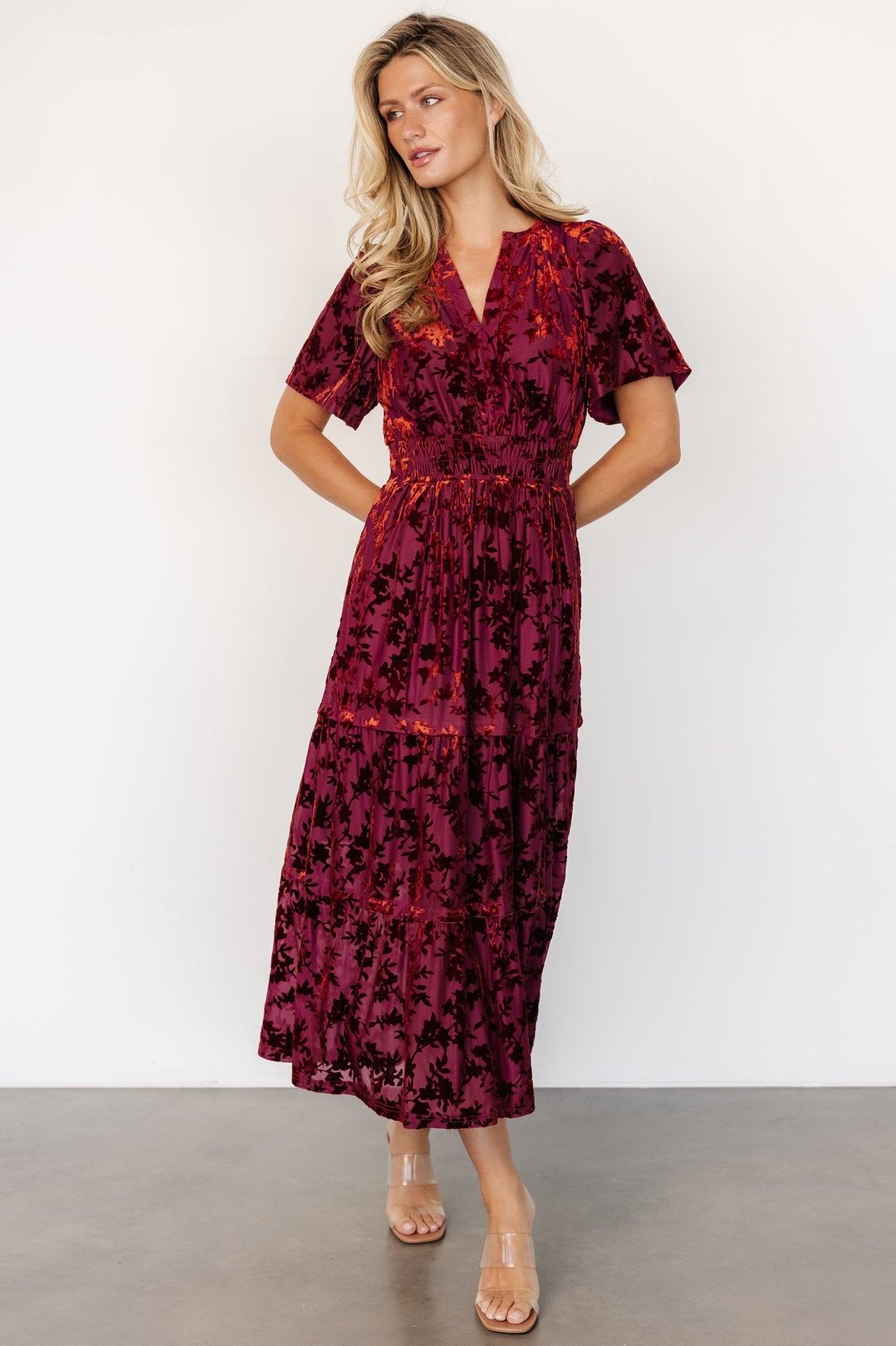 Bronwyn Velvet Dress | Rust Outlet Original