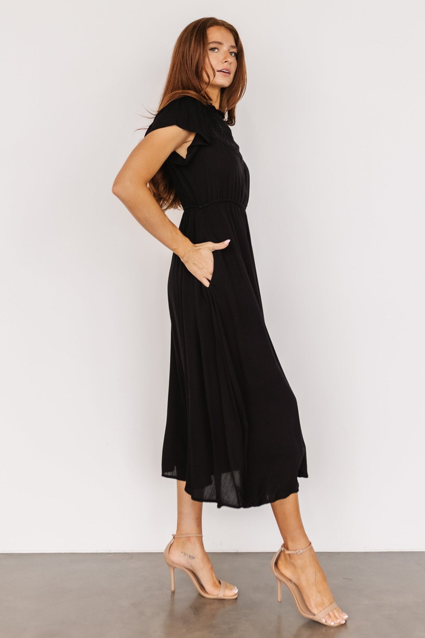 Prestyn Midi Dress | Black Discount 2025 Newest