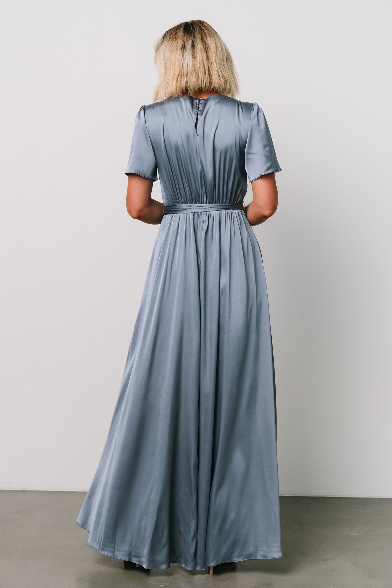 Agnes Satin Maxi Dress | Whisper Blue Sale Explore