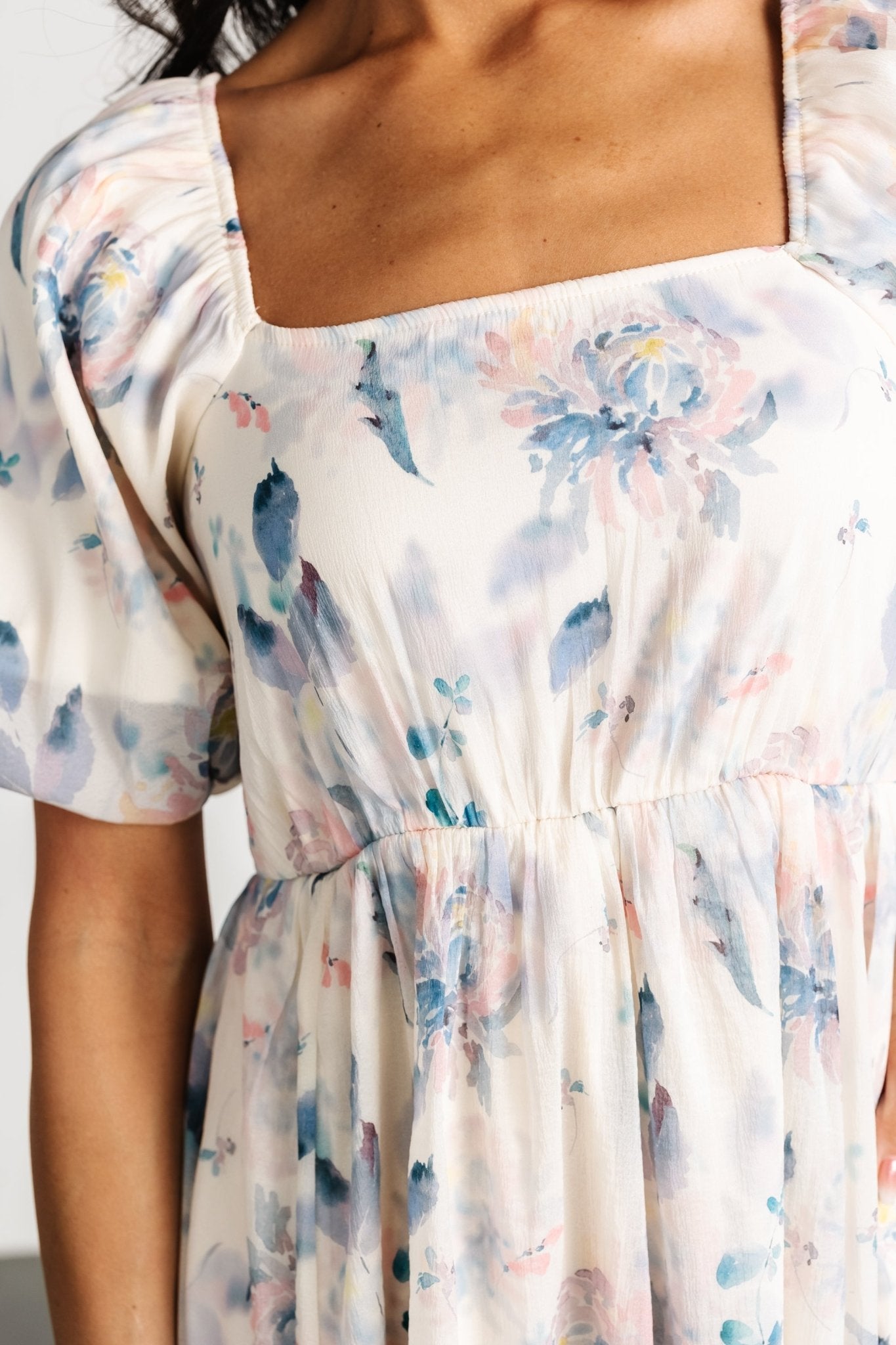 Dalia Maxi Dress | Cream + Blue Floral Tumblr