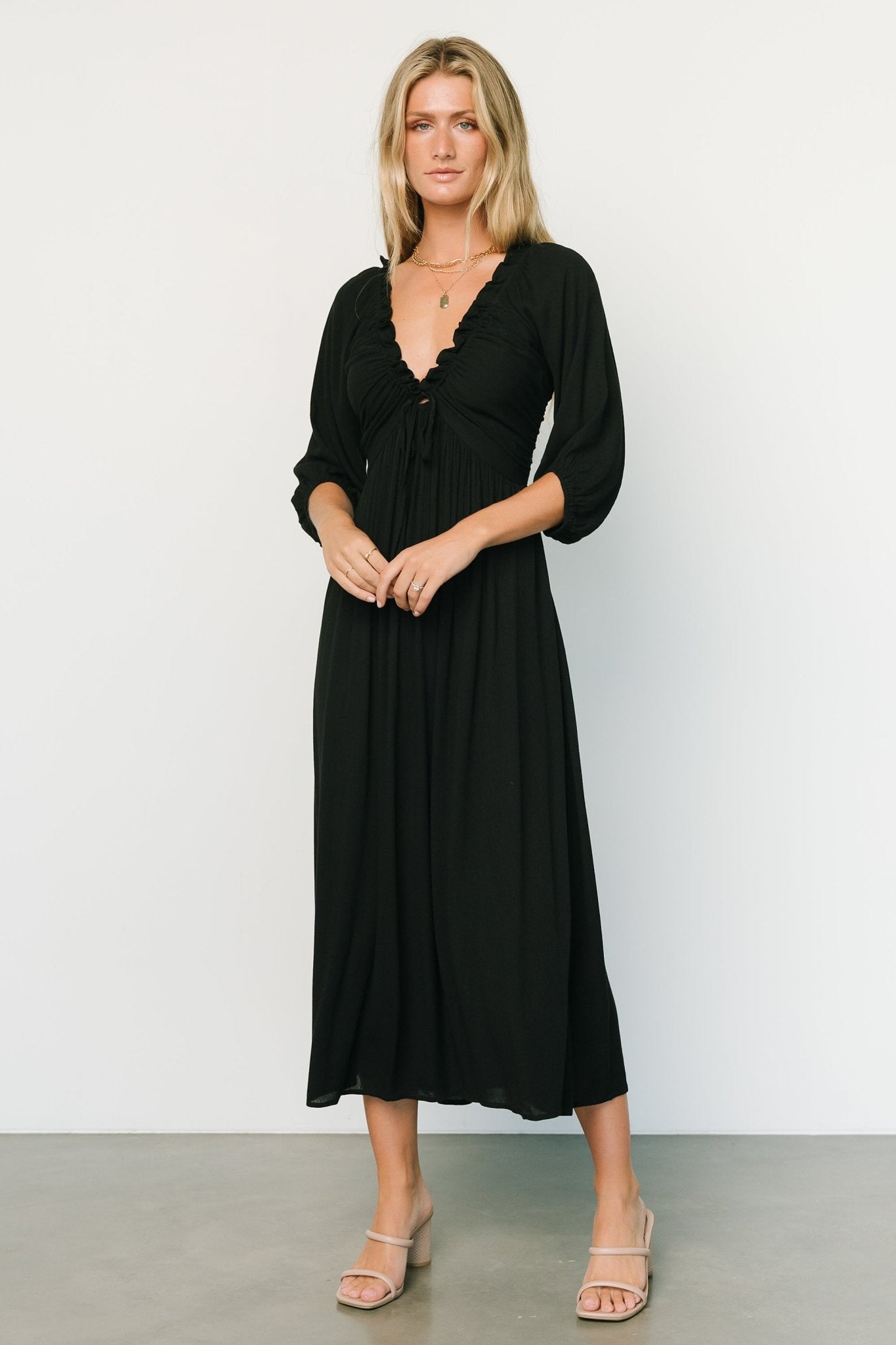 Vicki Midi Dress | Black Buy Cheap Low Cost