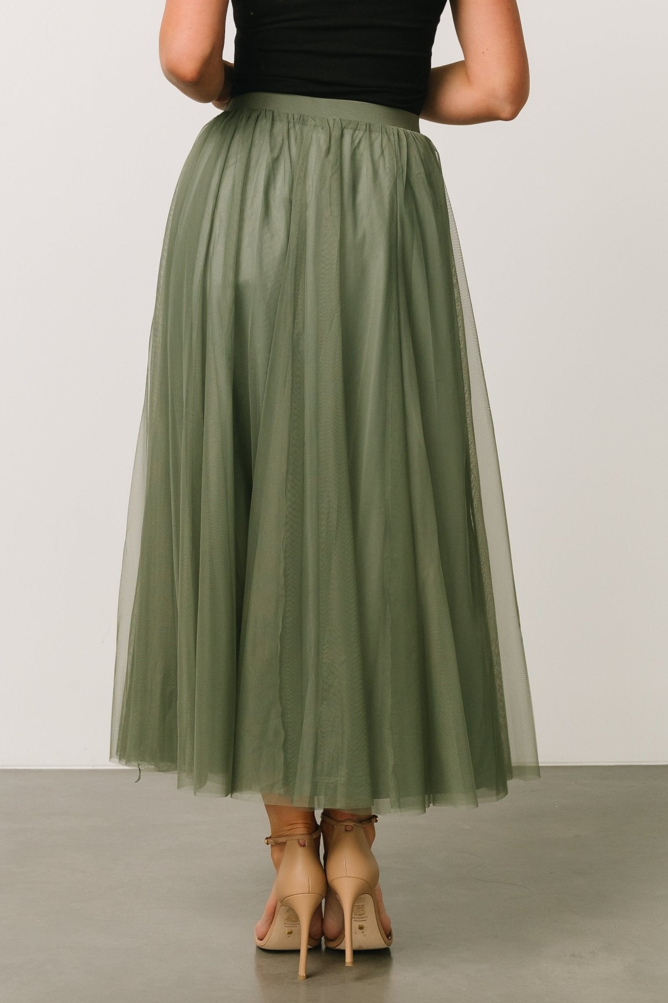 Mila Tulle Skirt | Dark Sage Cheap Sale Many Kinds Of