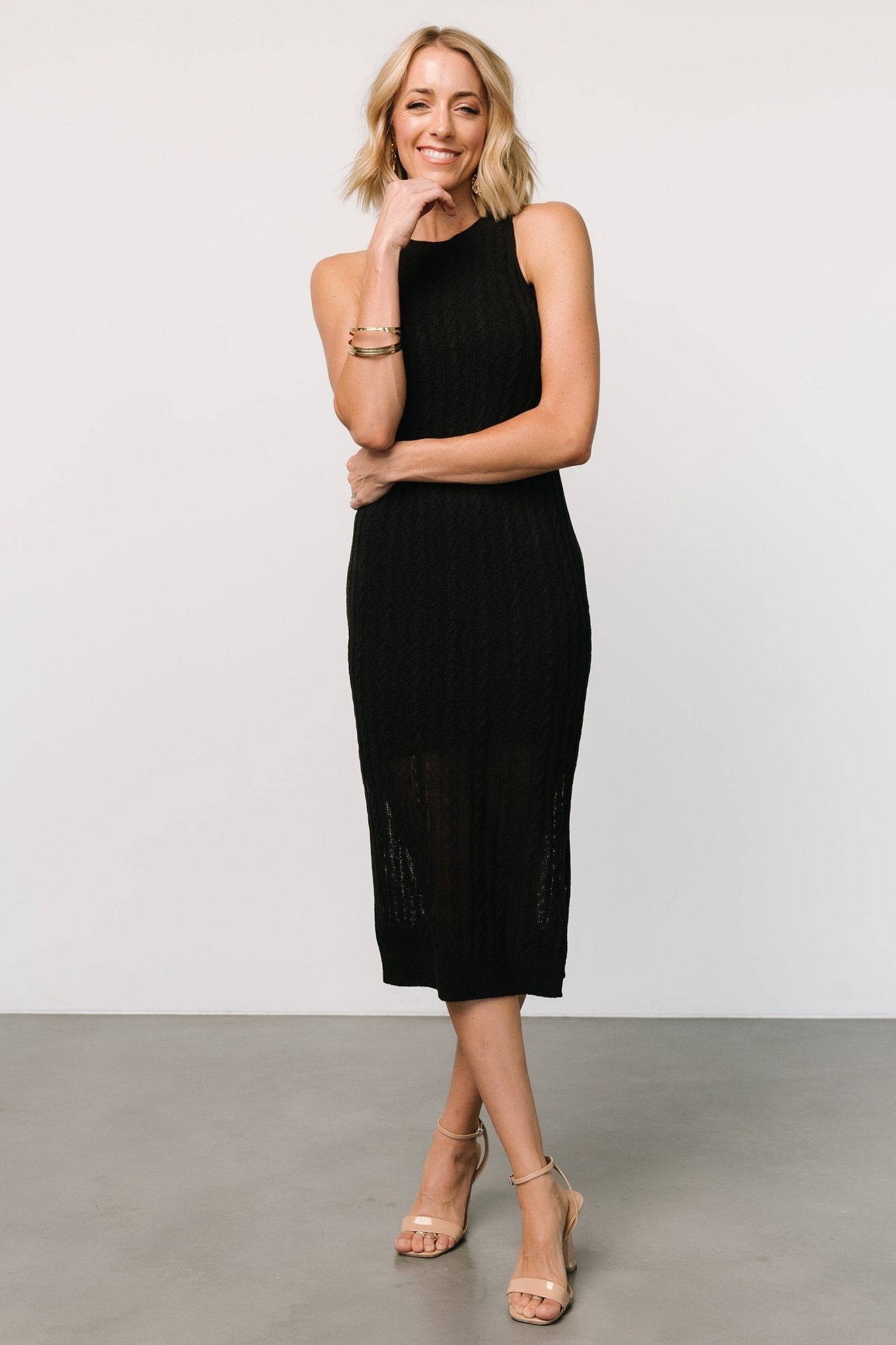 Nalani Knit Tank Dress | Black Best Sale For Sale