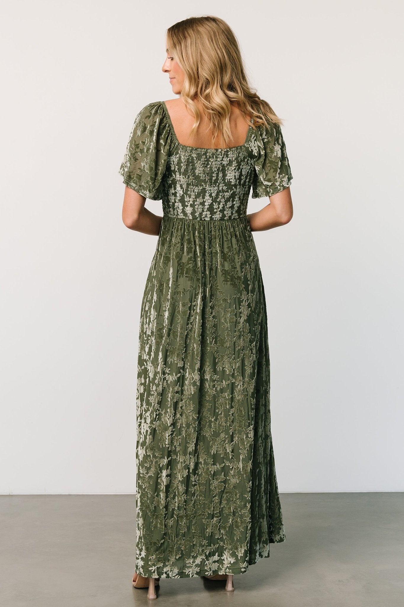 Everley Velvet Maxi Dress | Dark Sage 2025 New Cheap Pice