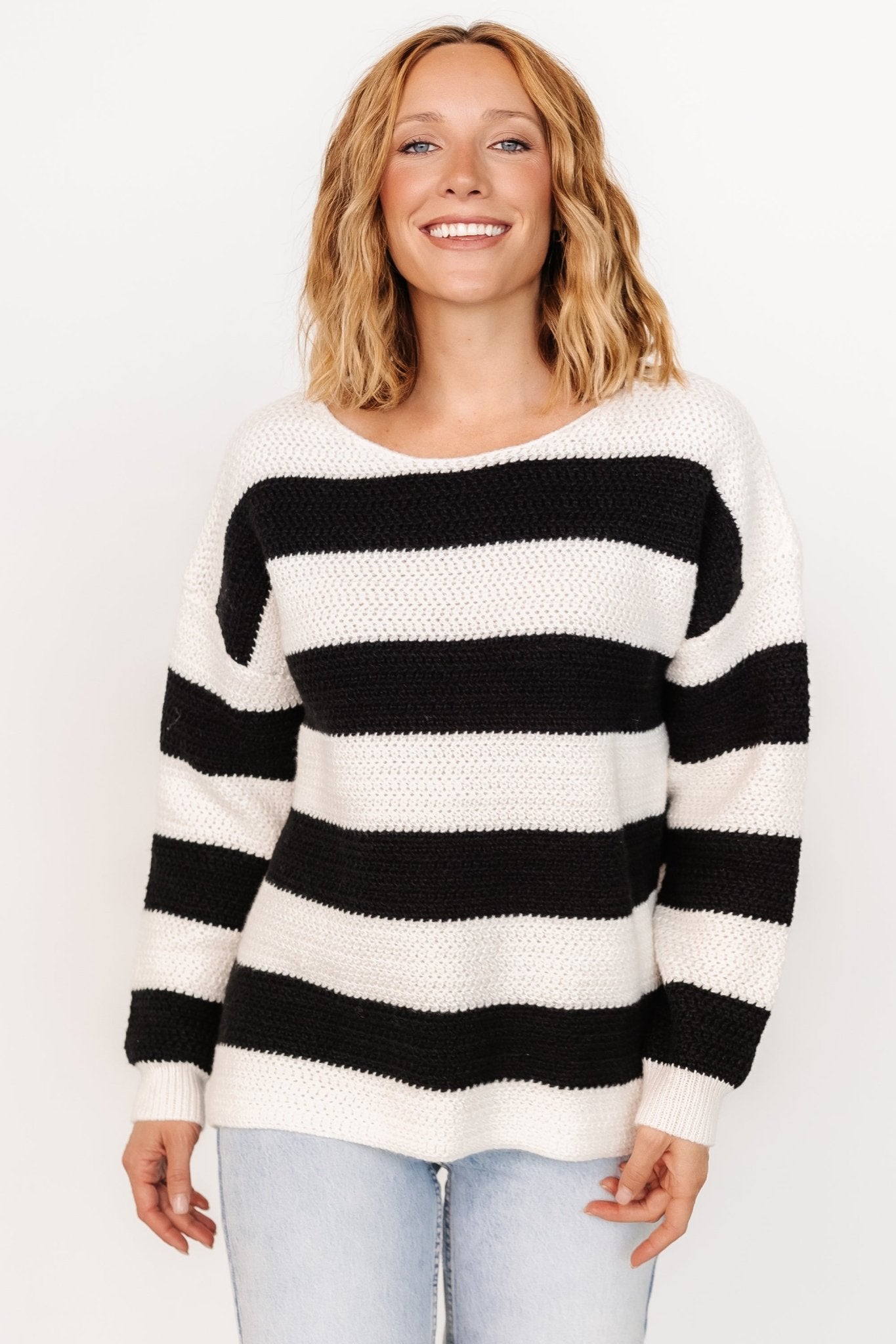 Cervinia Knit Sweater | Cream + Black Cheap Sale Inexpensive