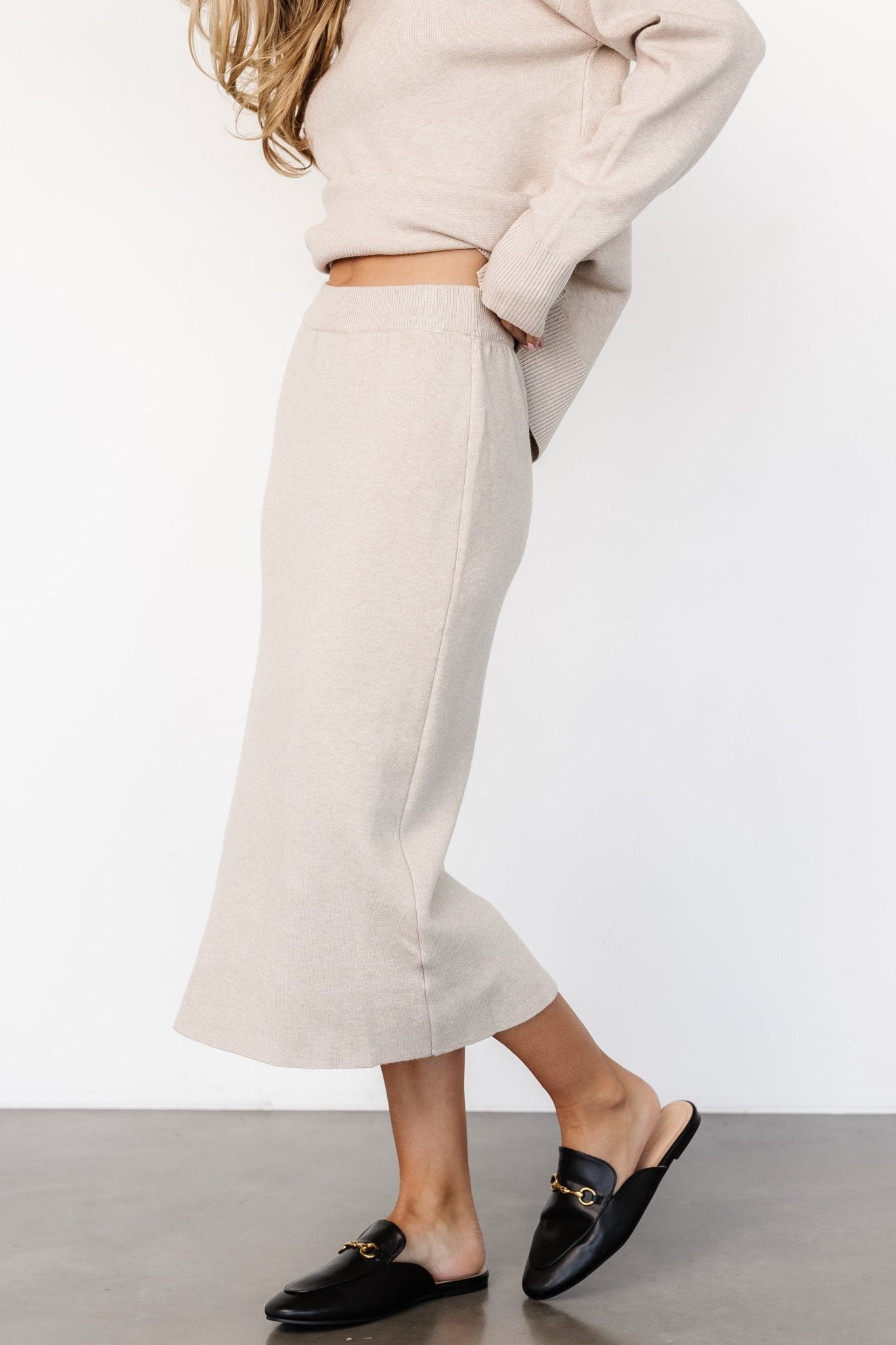 Ali Knit Skirt | Taupe Cheap Low Shipping