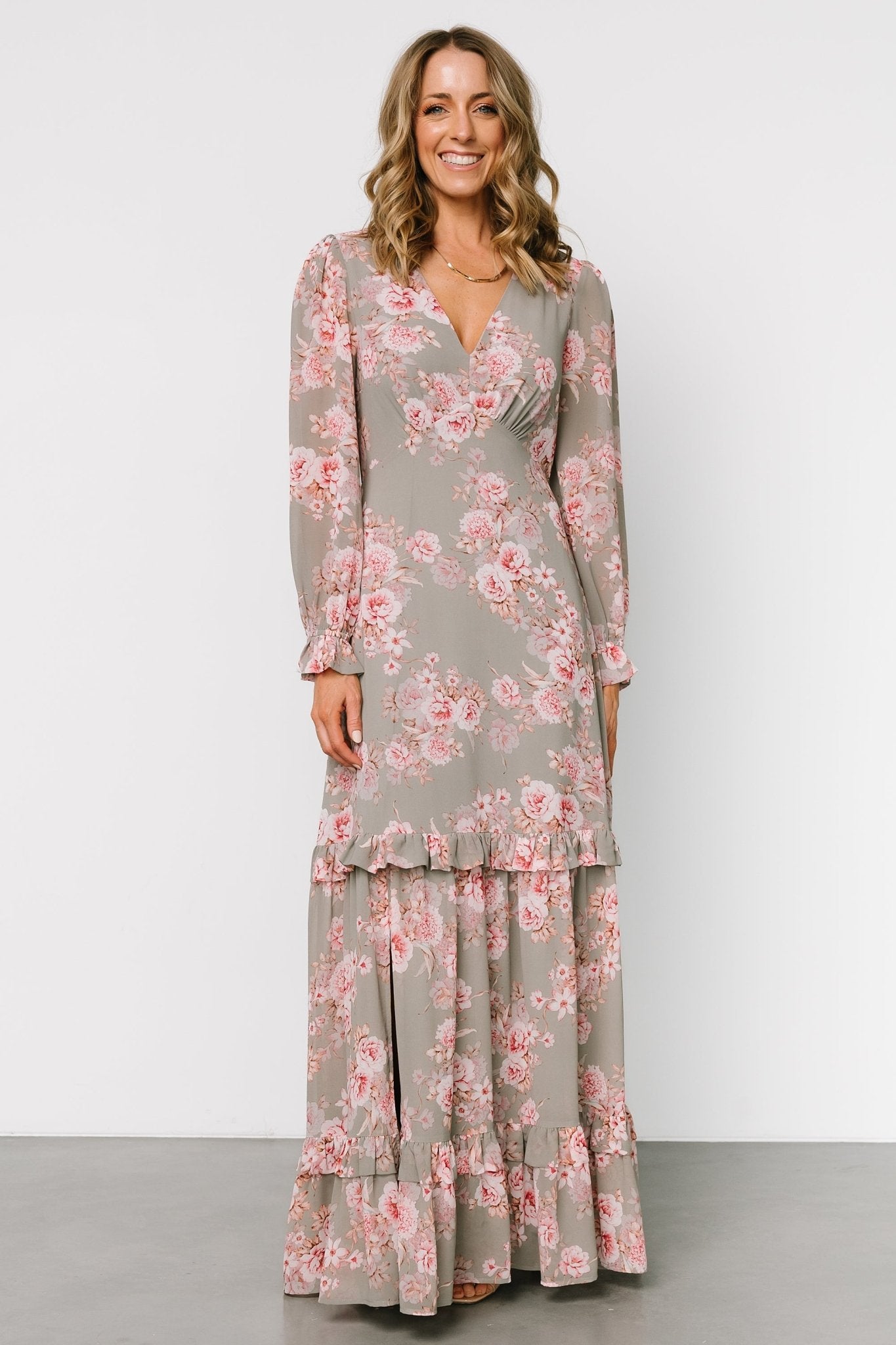 Liliana Maxi Dress | Dusty Sage + Rose Visa Payment For Sale