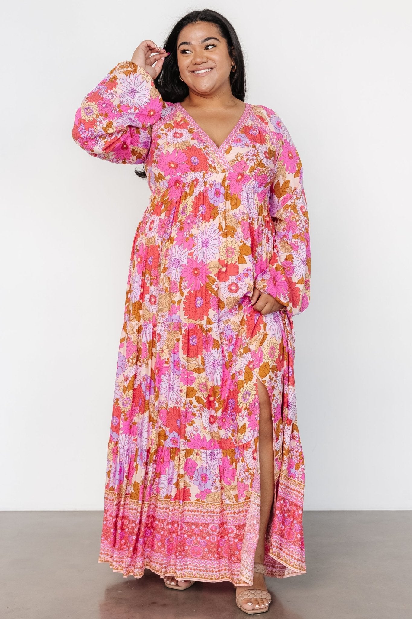 Malena Maxi Dress | Pink Multi Discount Supply