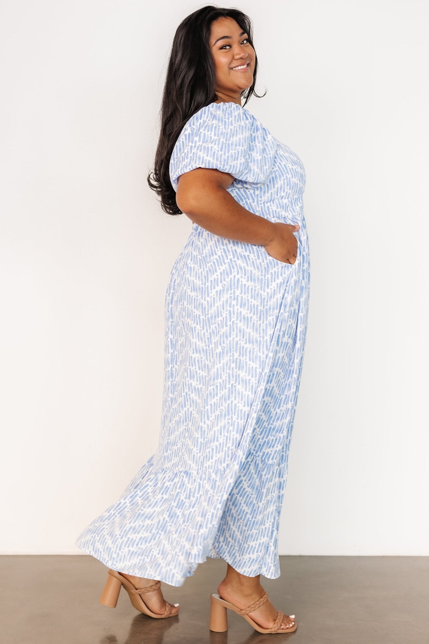 Durban Maxi Dress | Dusty Blue Print Cheap Best