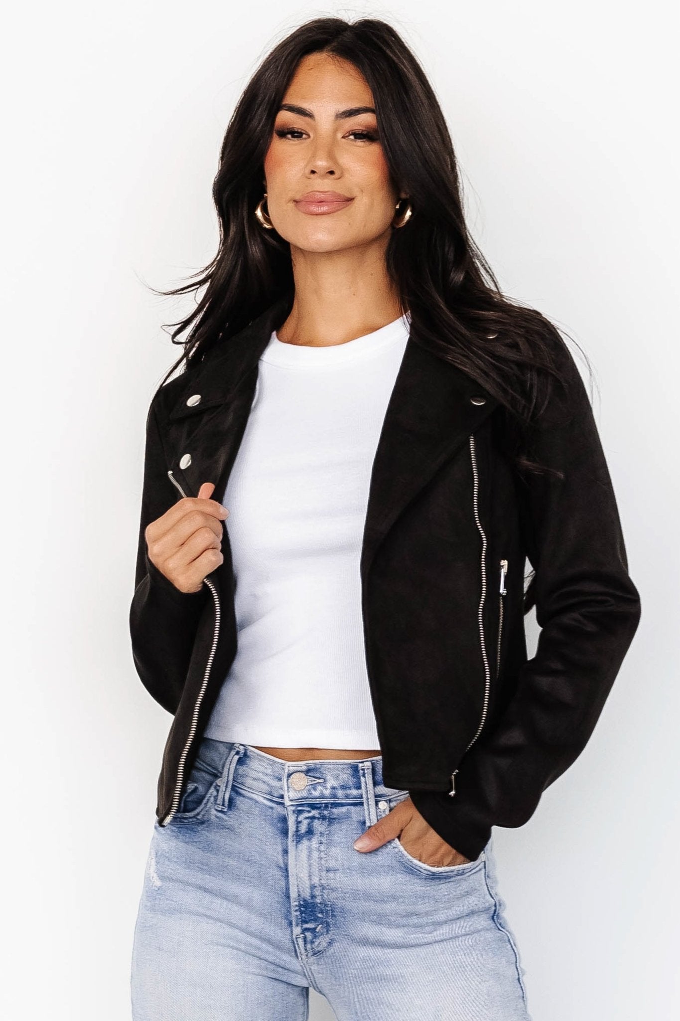 Marisa Faux Suede Jacket | Black Cheap Sale Professional