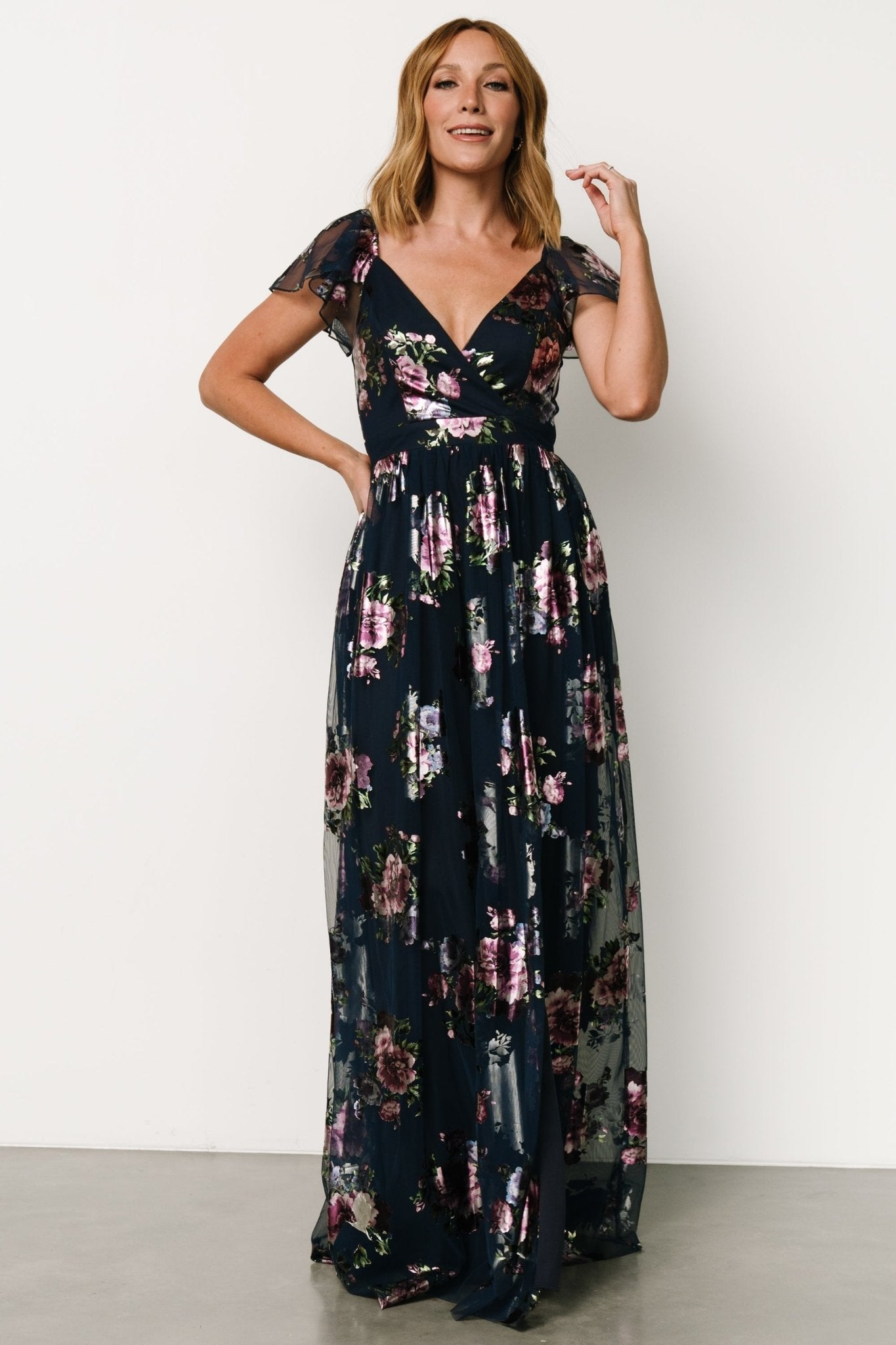 Devany Maxi Dress | Navy Multi Marketable Sale Online