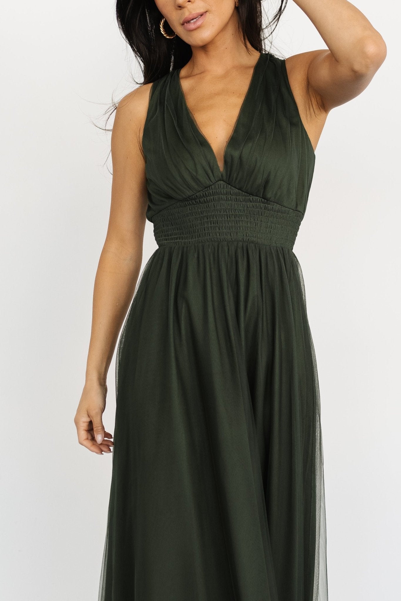 Kamila Tulle Maxi Dress | Juniper Green Free Shipping With Paypal