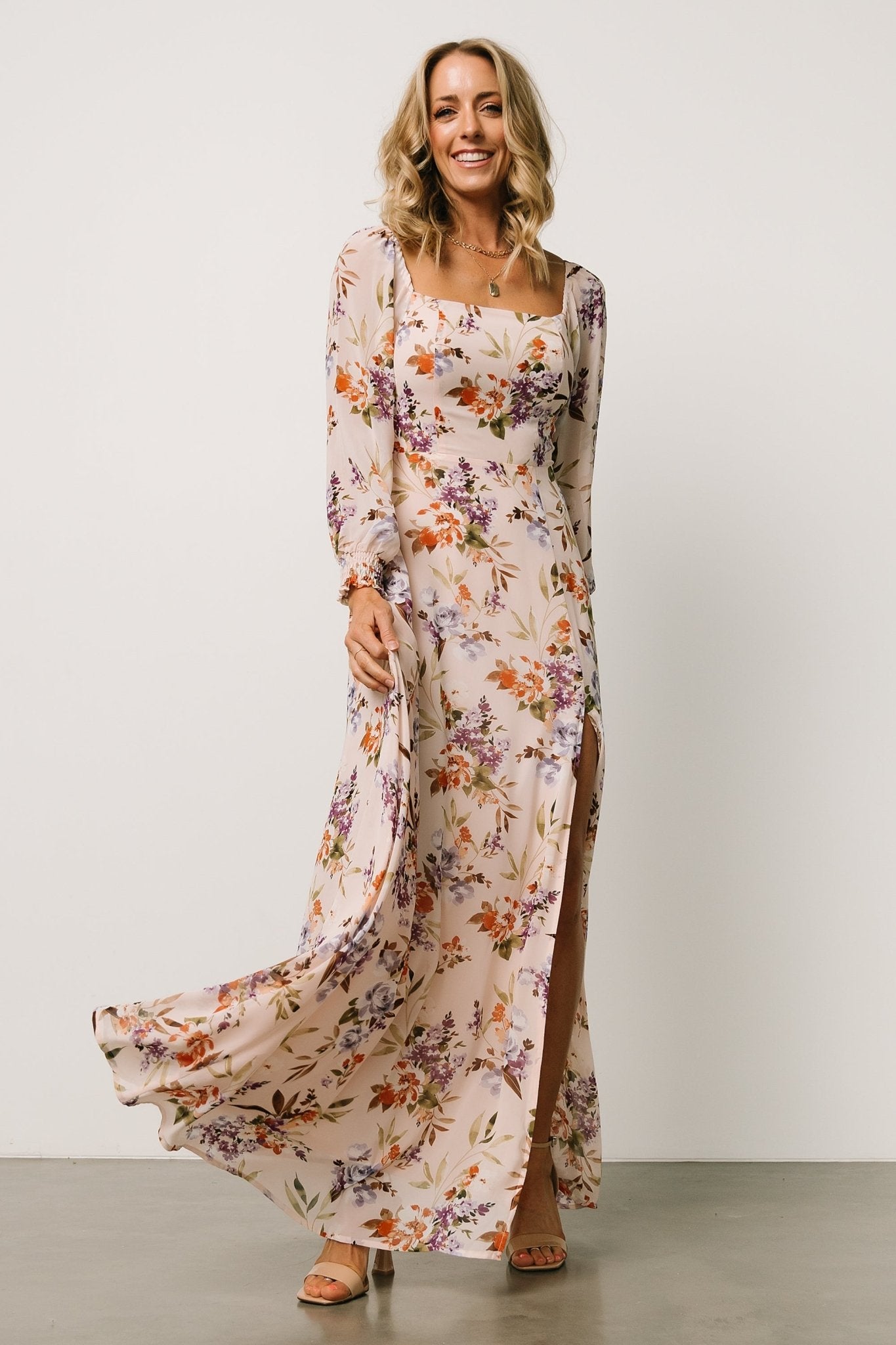 Giselle Maxi Dress | Blush Multi Floral Free Shipping For Cheap