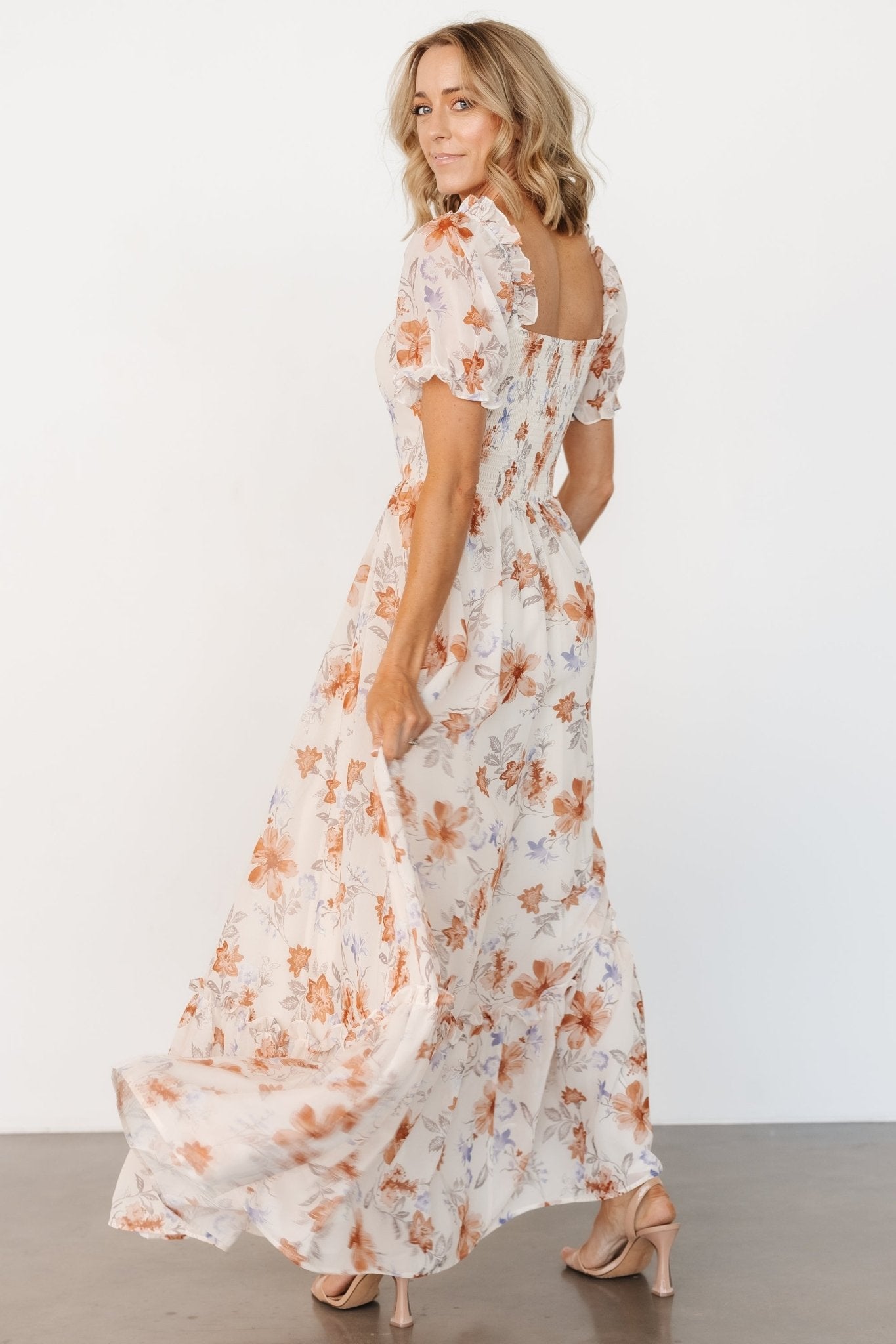 Aberdeen Sweetheart Maxi Dress | Cream Floral Cheap Sale Huge Surprise