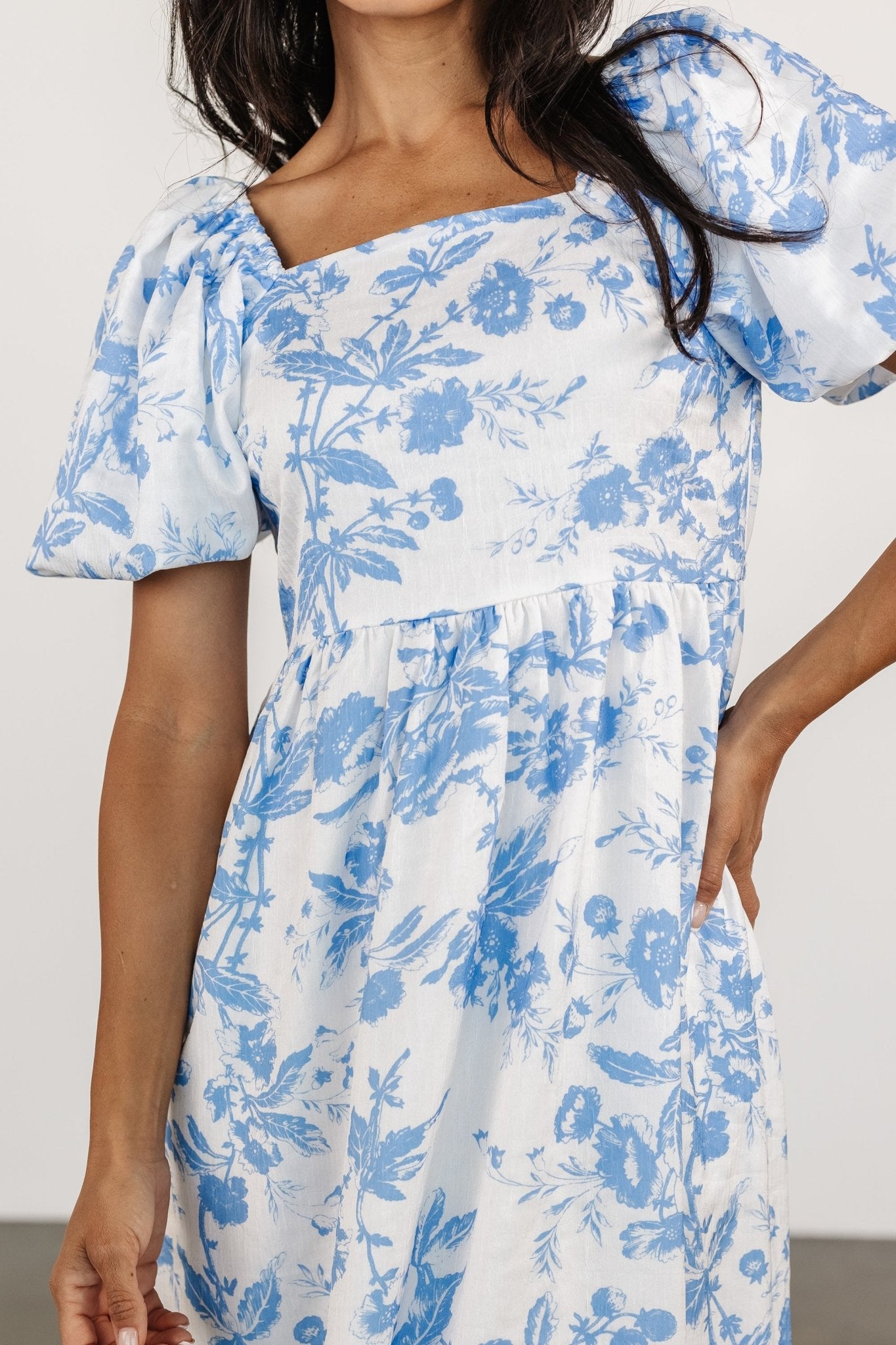 Graceland Maxi Dress | White + Blue Floral Free Shipping Fake