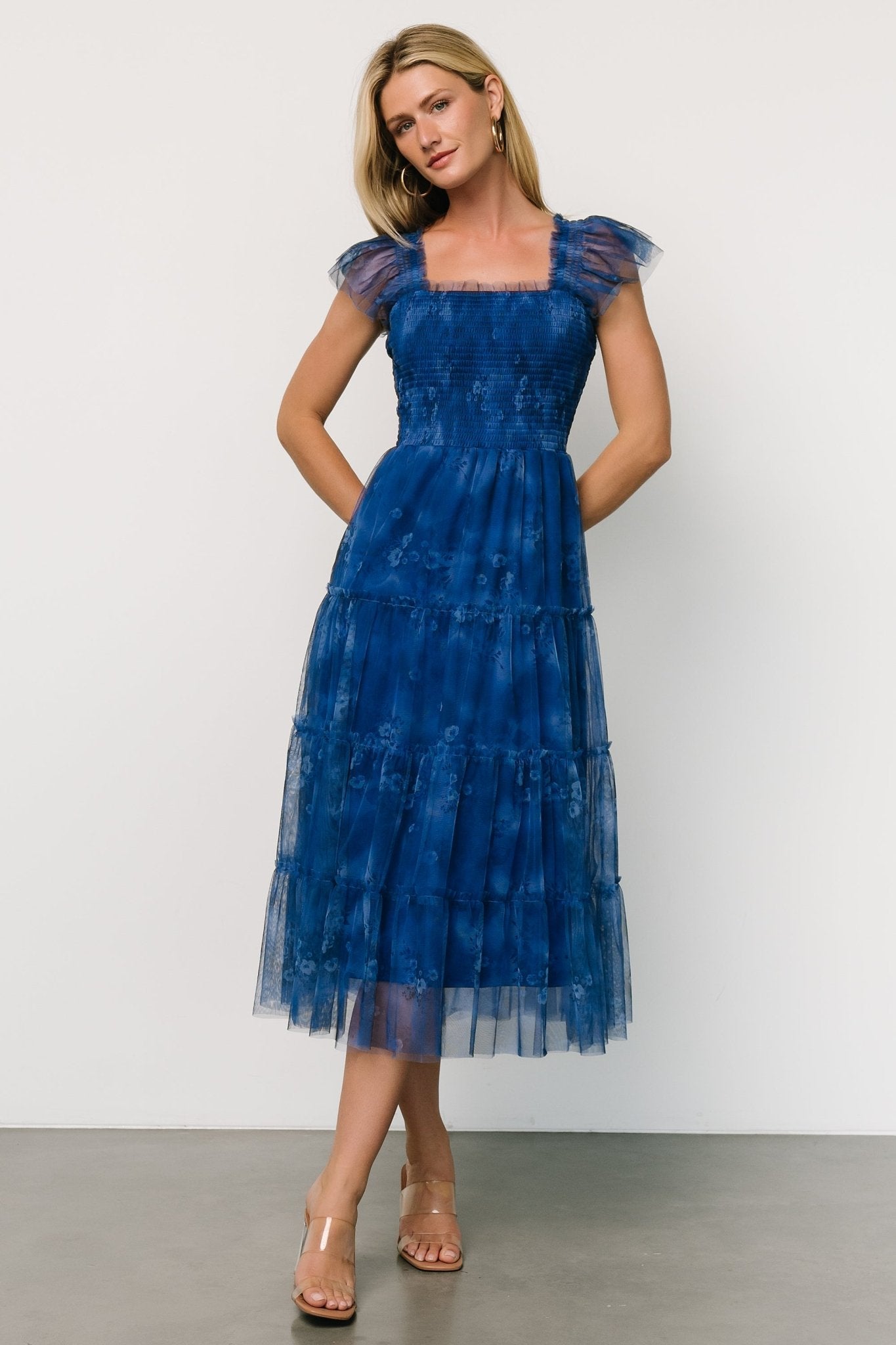 Clementine Tulle Midi Dress | Cobalt Discount Sale Online