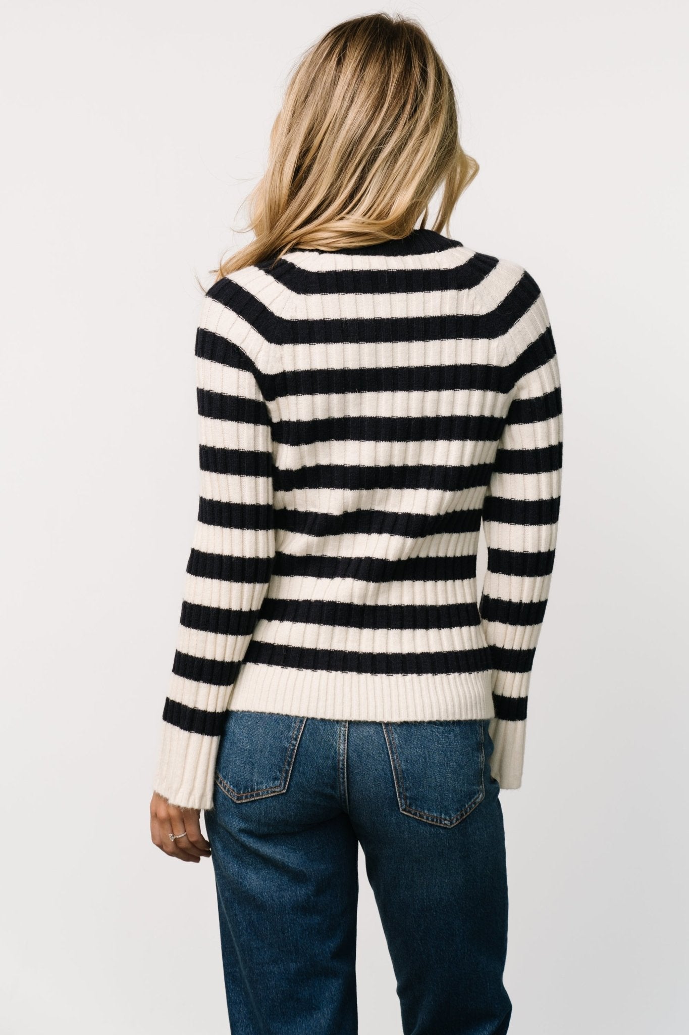 Carrie Striped Sweater | Navy + Ivory Shop Offer Cheap Pice