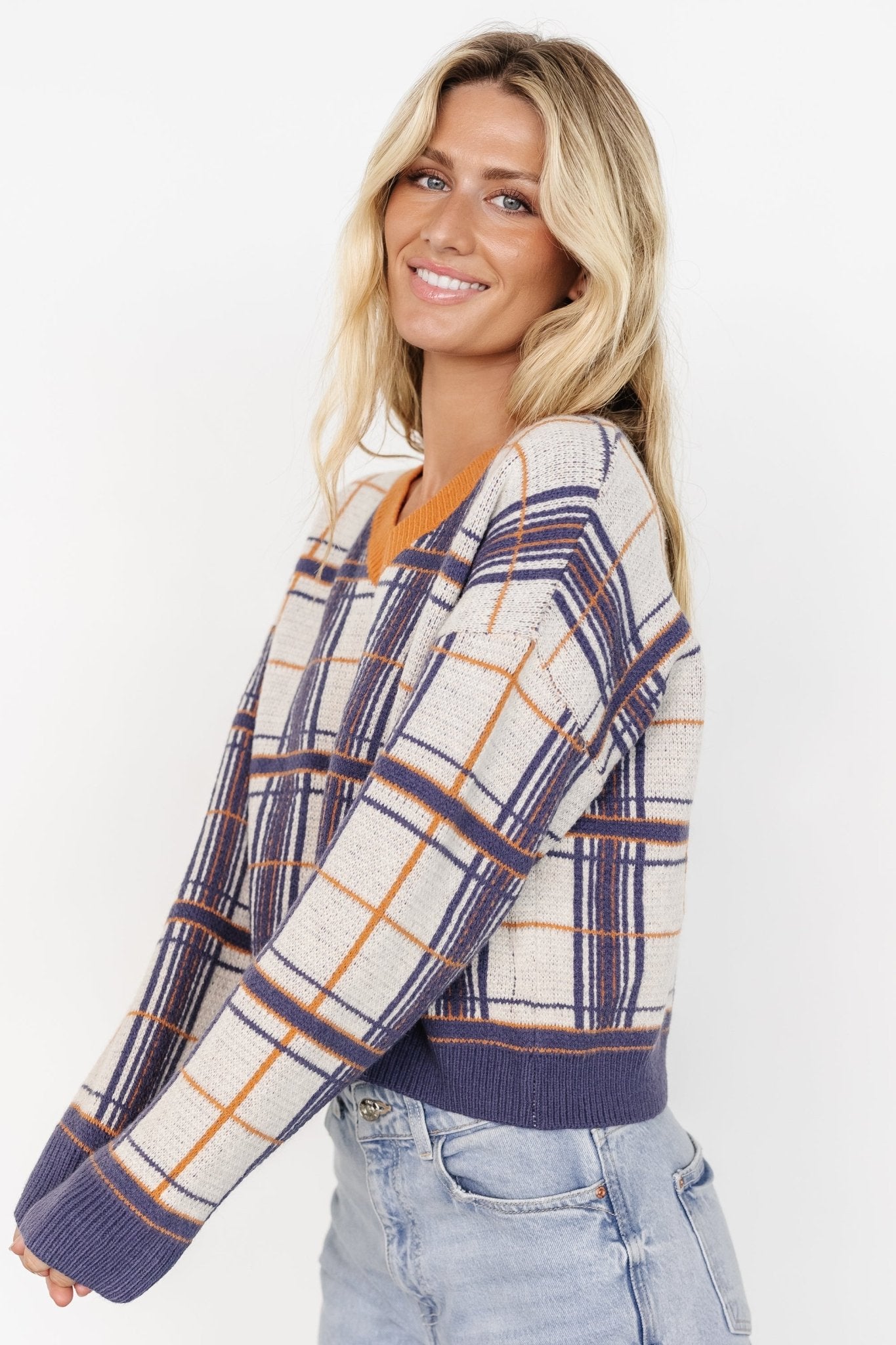 Verbier Sweater | Blue + Orange Cheap Sale Pick A Best