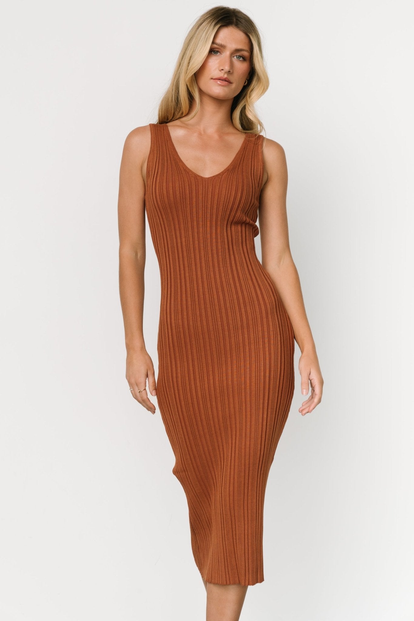 Napa V Neck Tank Dress | Copper Get To Buy