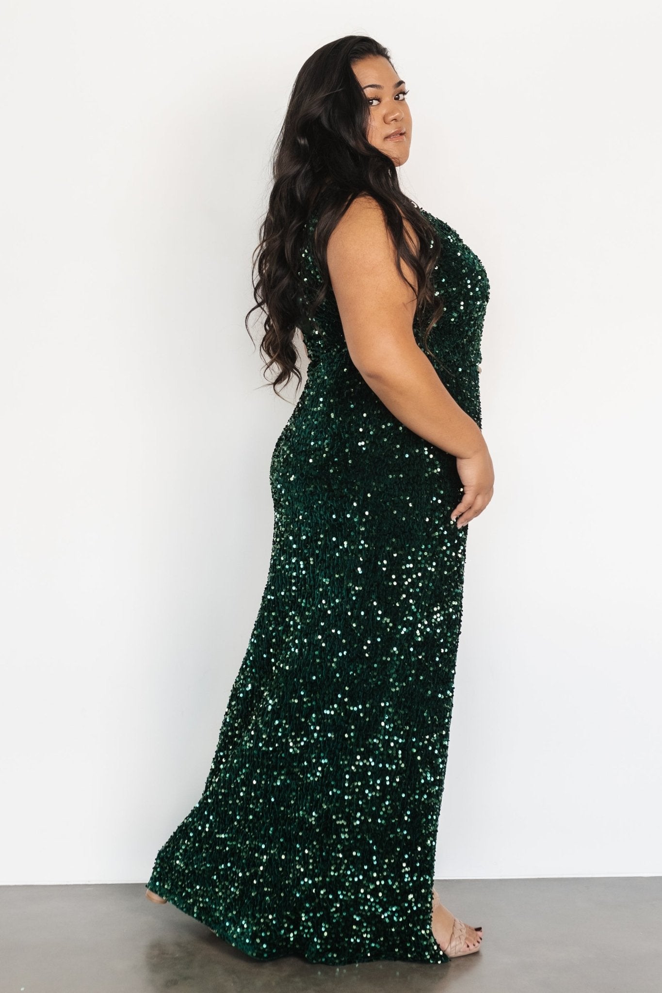 Marilyn Sequin Maxi Gown | Emerald Free Shipping Nicekicks