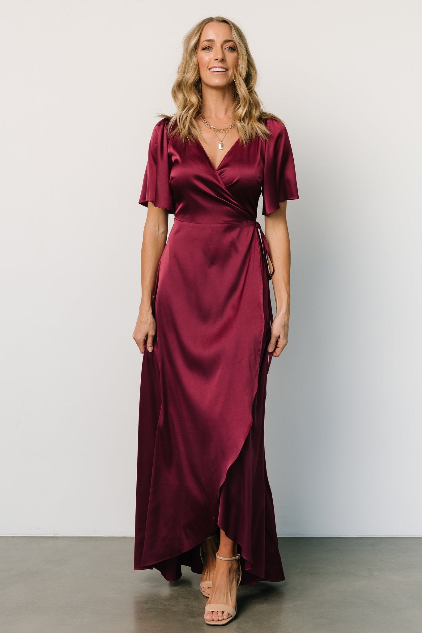 Vara Satin Maxi Wrap Dress | Mulberry Cheap Shop