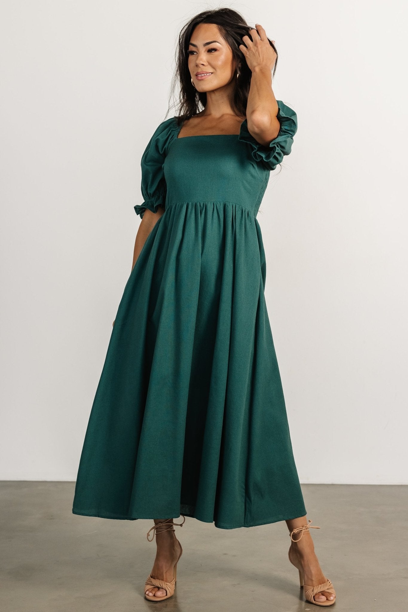 Britton Midi Dress | Evergreen Cheap Hot Sale