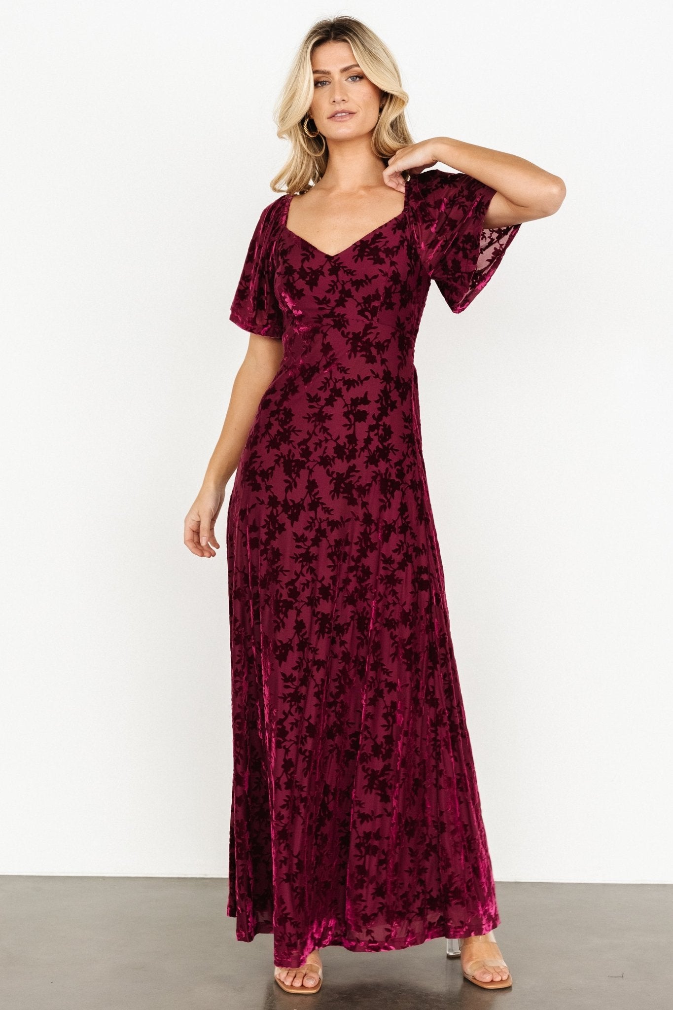 Everley Velvet Maxi Dress | Mulberry Nicekicks Online