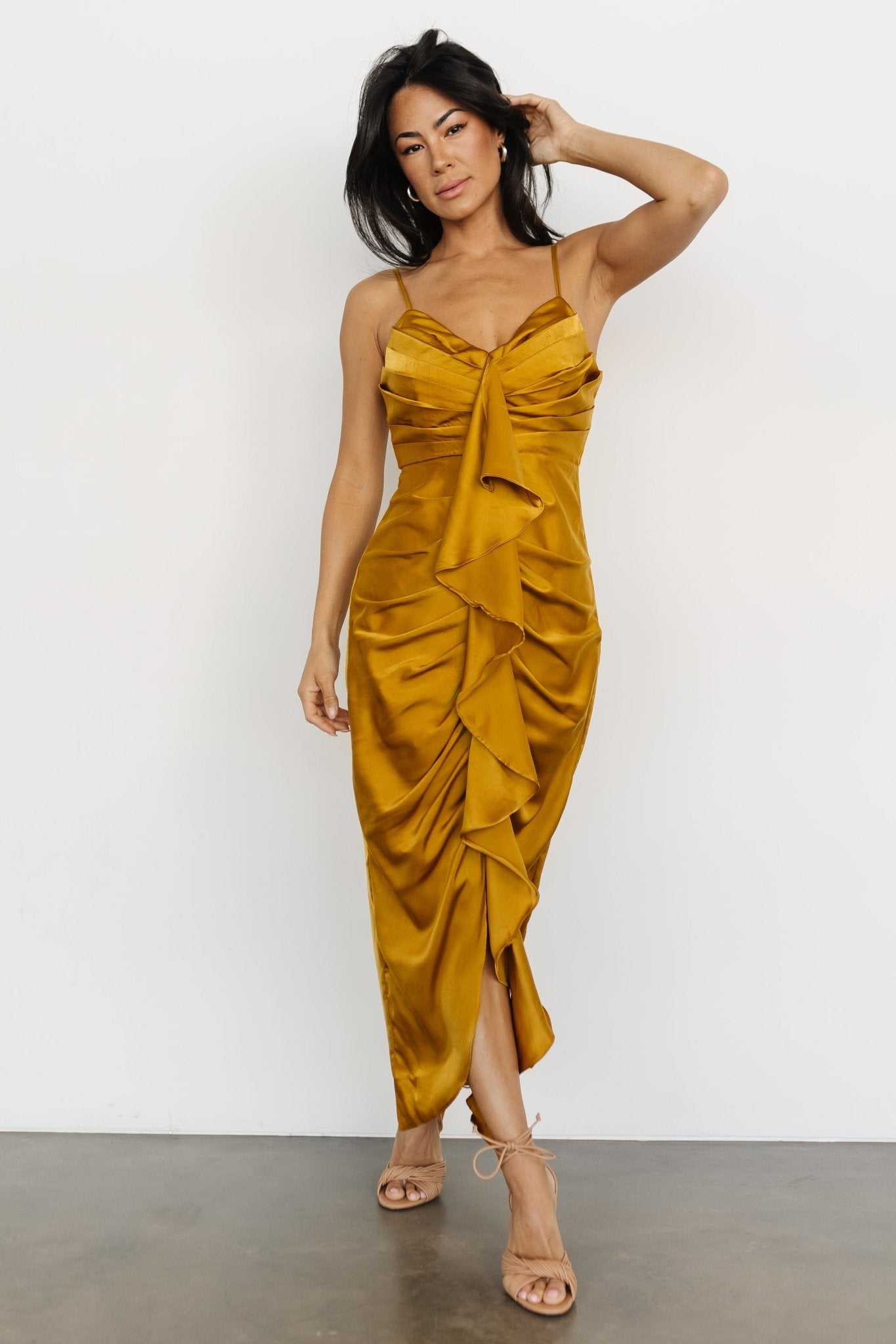 Thessaly Maxi Dress | Brushed Gold Buy Cheap Pices