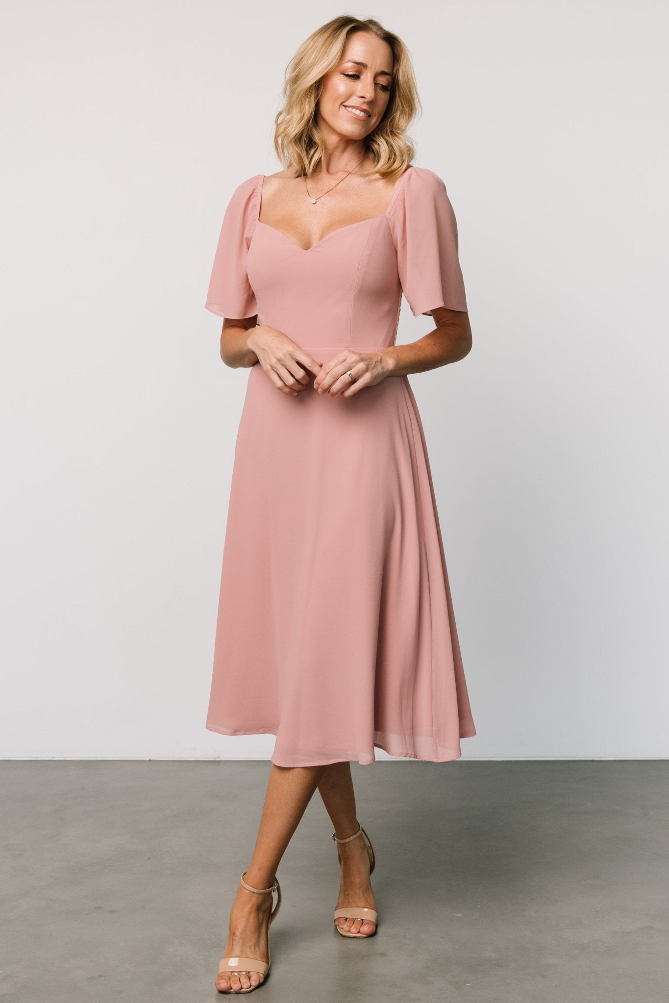 Colette Sweetheart Midi Dress | Blush Buy Cheap Very Cheap