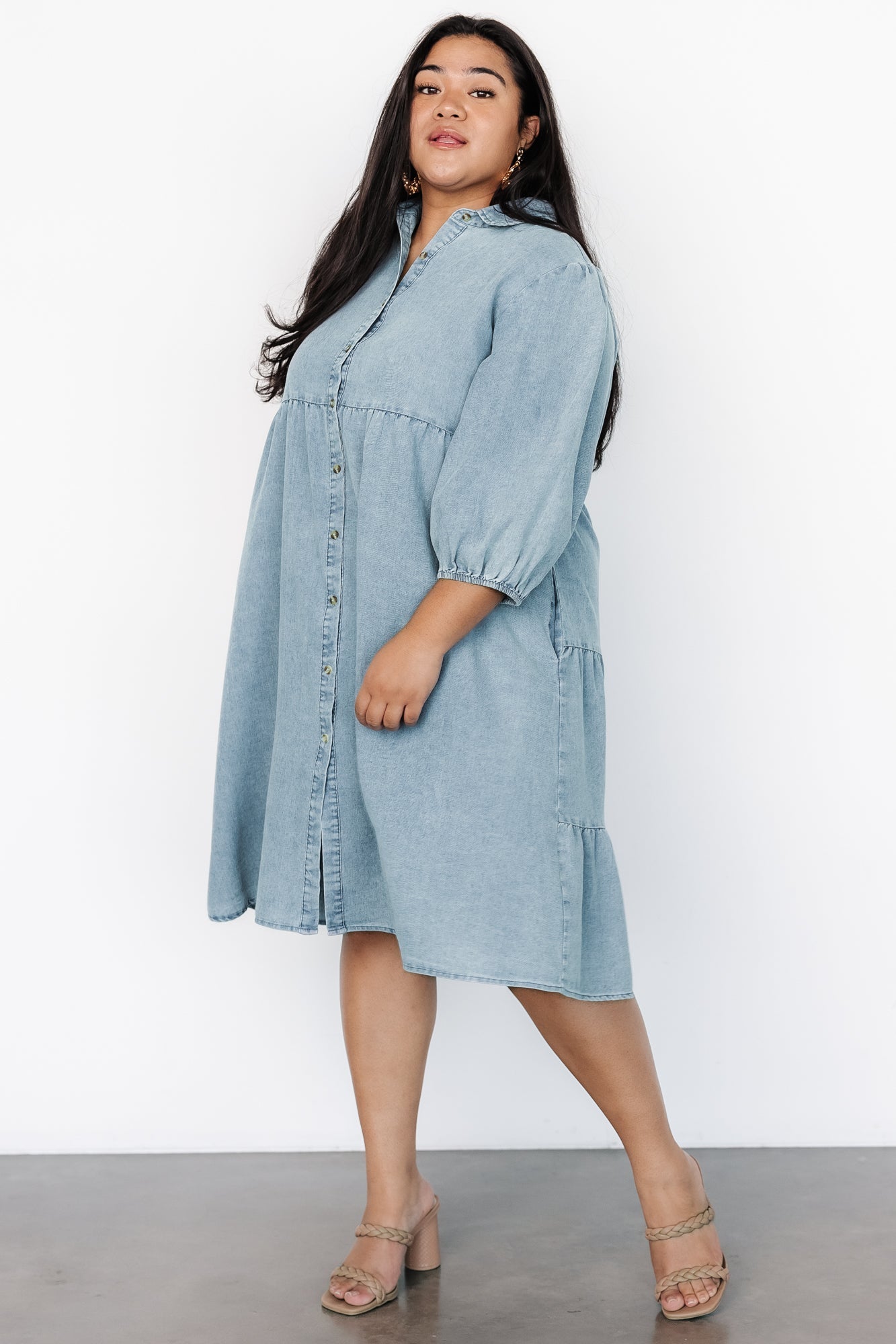 Sari Babydoll Dress | Chambray Shop For Cheap Online