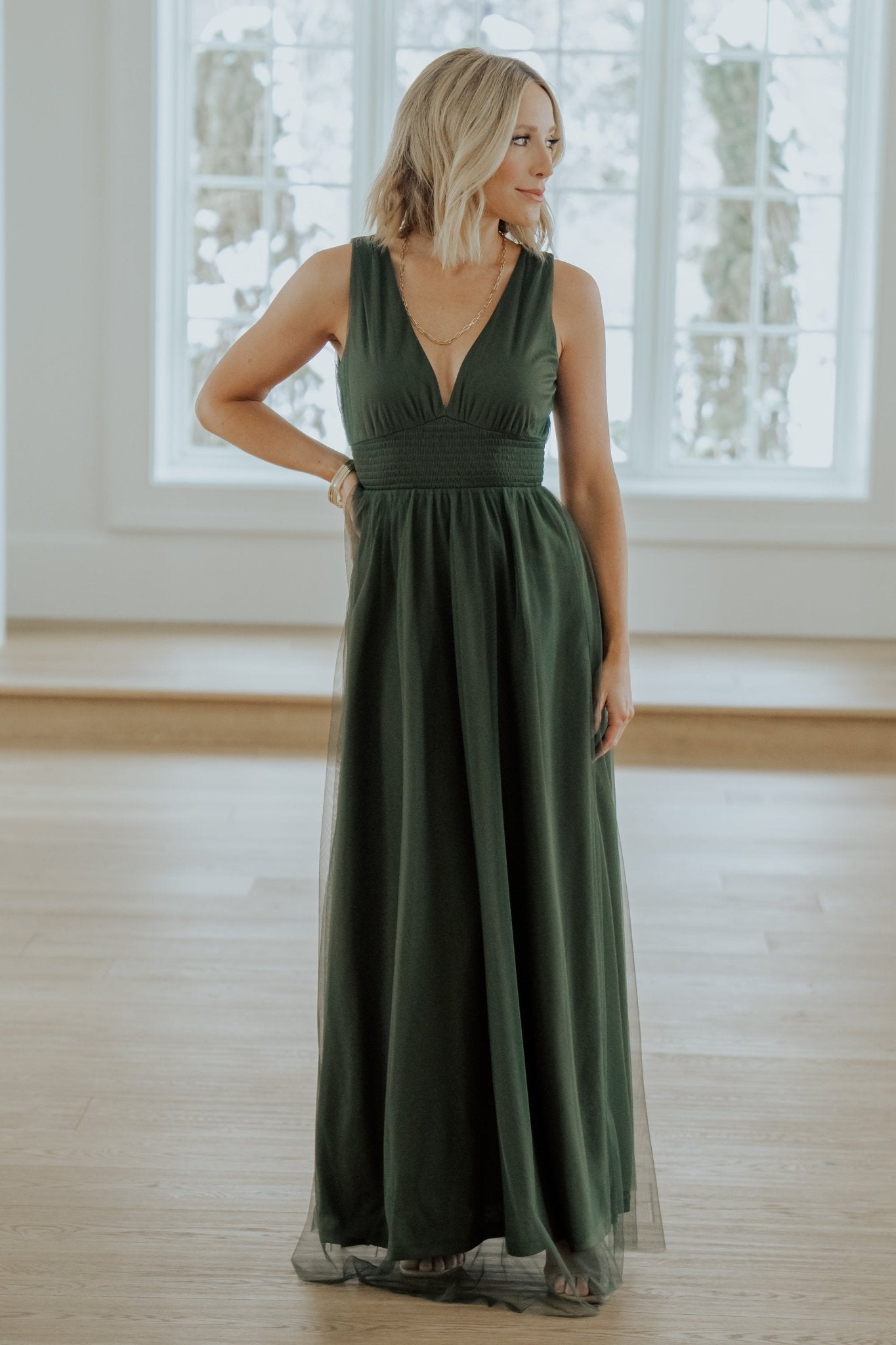 Kamila Tulle Maxi Dress | Juniper Green Free Shipping With Paypal