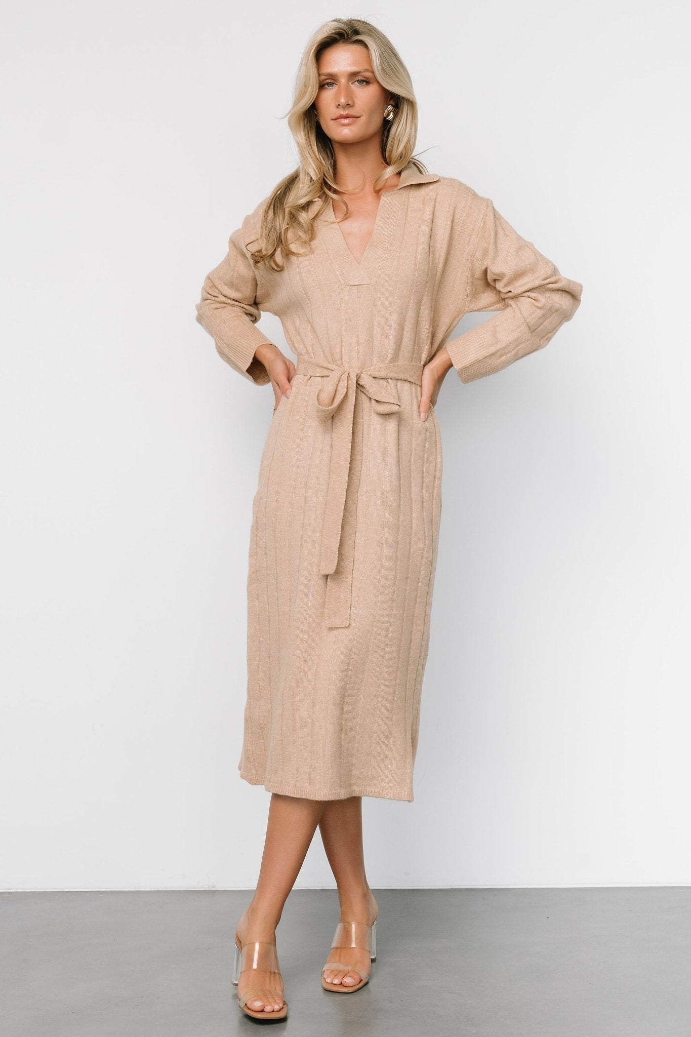 Barrie Sweater Dress | Light Tan Deals Cheap Online