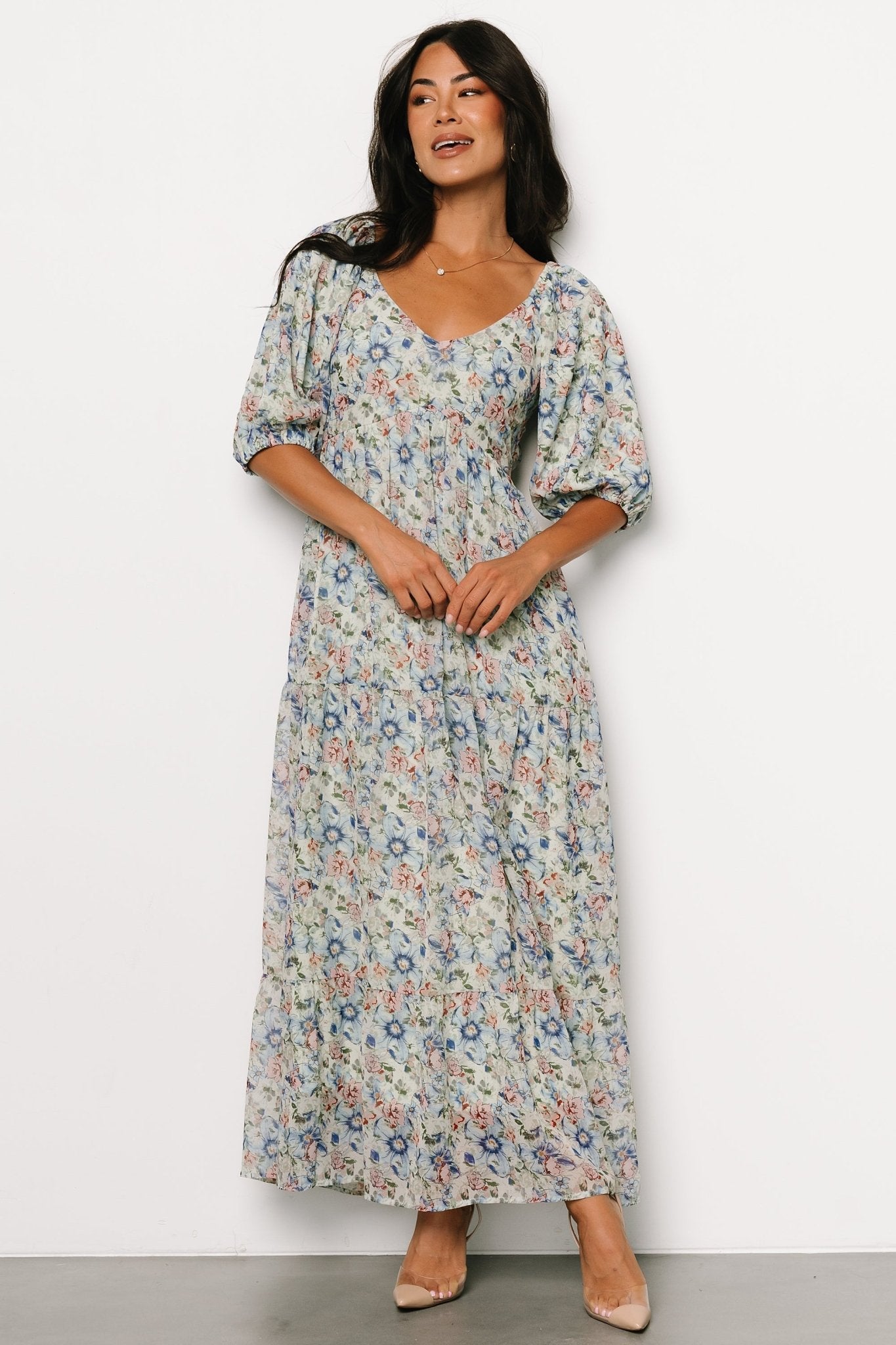 Ginny Maxi Dress | Light Green Floral Sale Cheap Pice