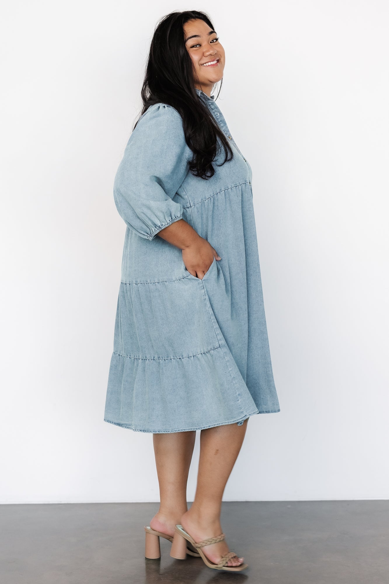 Sari Babydoll Dress | Chambray Shop For Cheap Online