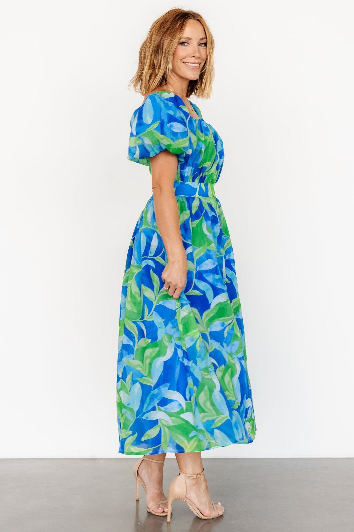 Catalina Midi Dress | Blue + Green Discount Big Discount