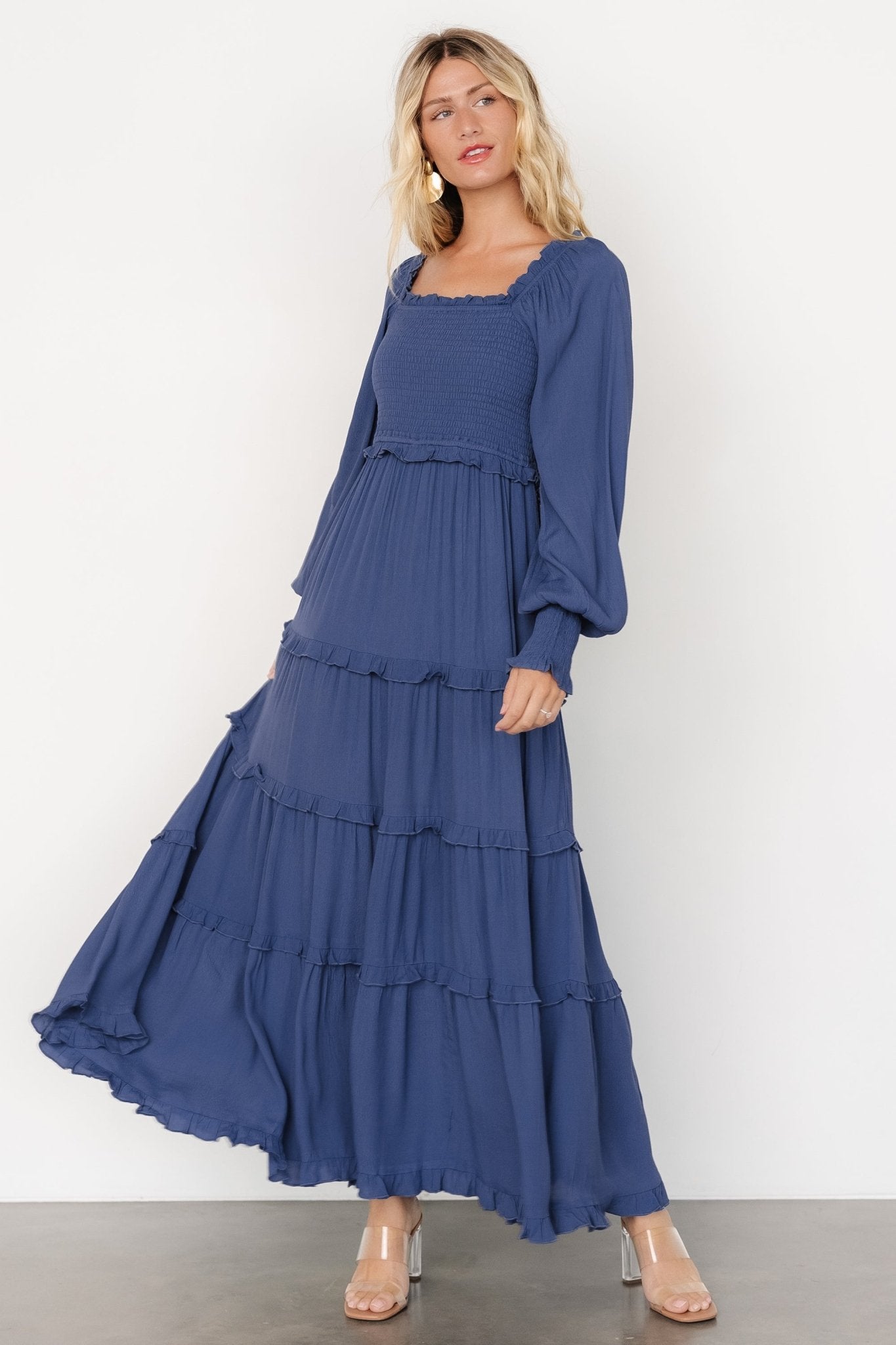 Lana Smocked Maxi Dress | Blue Cheap Sale Cost