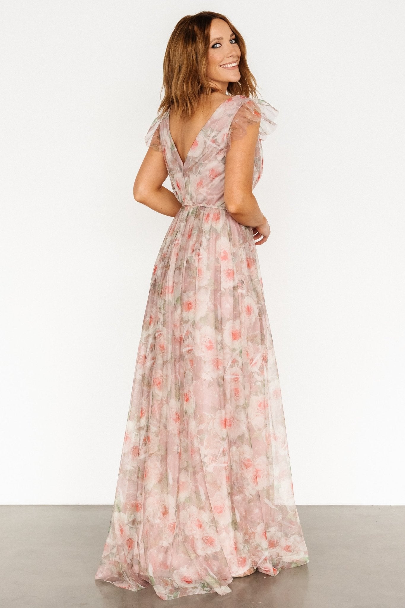 Carmine Maxi Dress | Mauve Floral Cheap Sale How Much