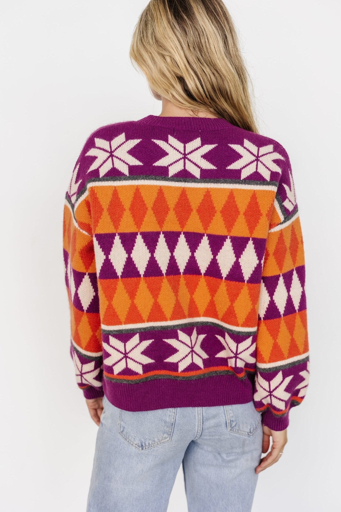 Zermatt Sweater | Magenta + Orange Print Cheapest Pice Sale Online