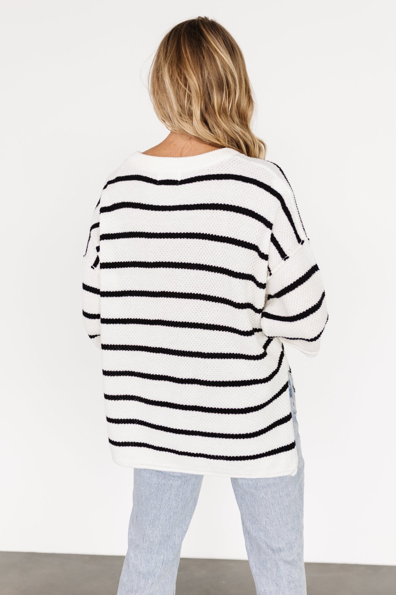 Maddock Knit Top | Off White + Black Cheap Pice Wholesale