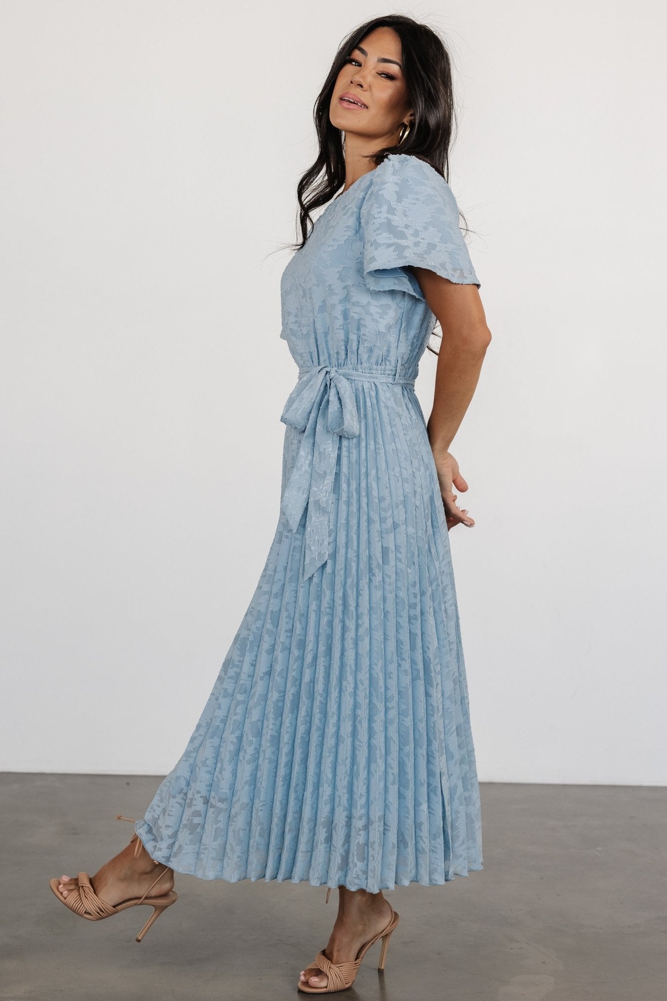 Mindy Pleated Dress | Light Blue Authentic