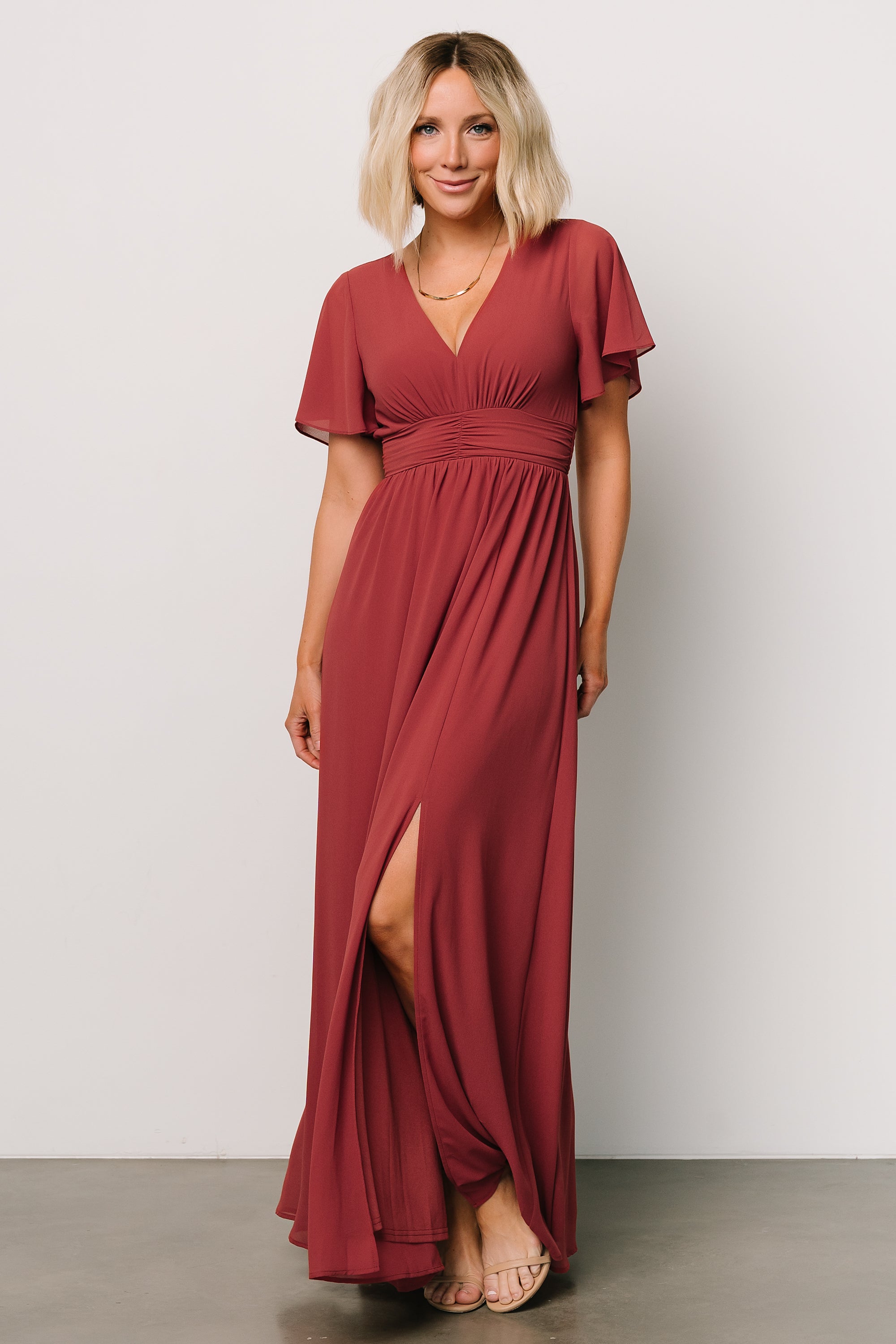 Ramona Maxi Dress | Terracotta Buy Cheap Clearance