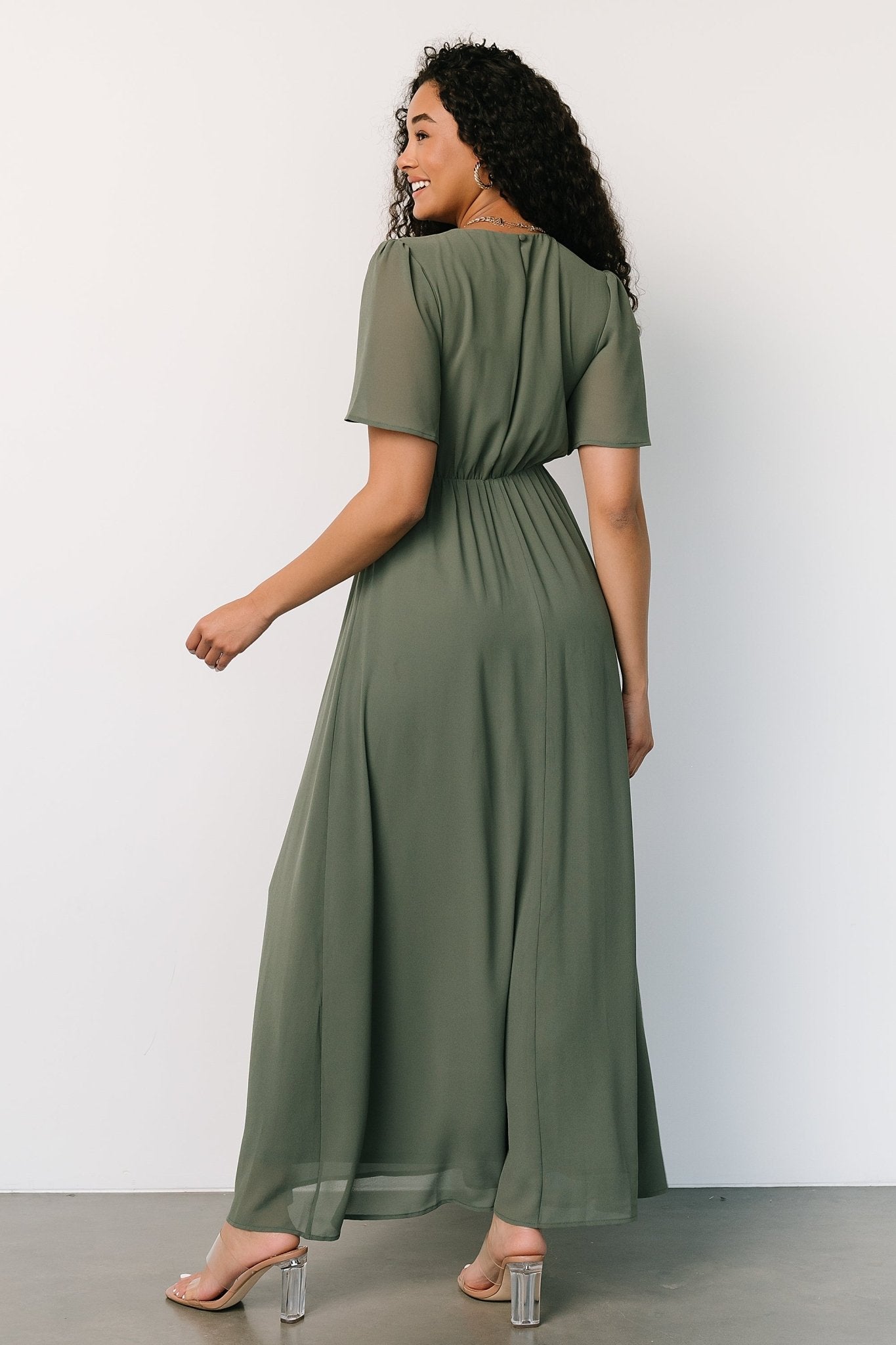 Esti Maxi Dress | Dark Sage Outlet Low Shipping Fee