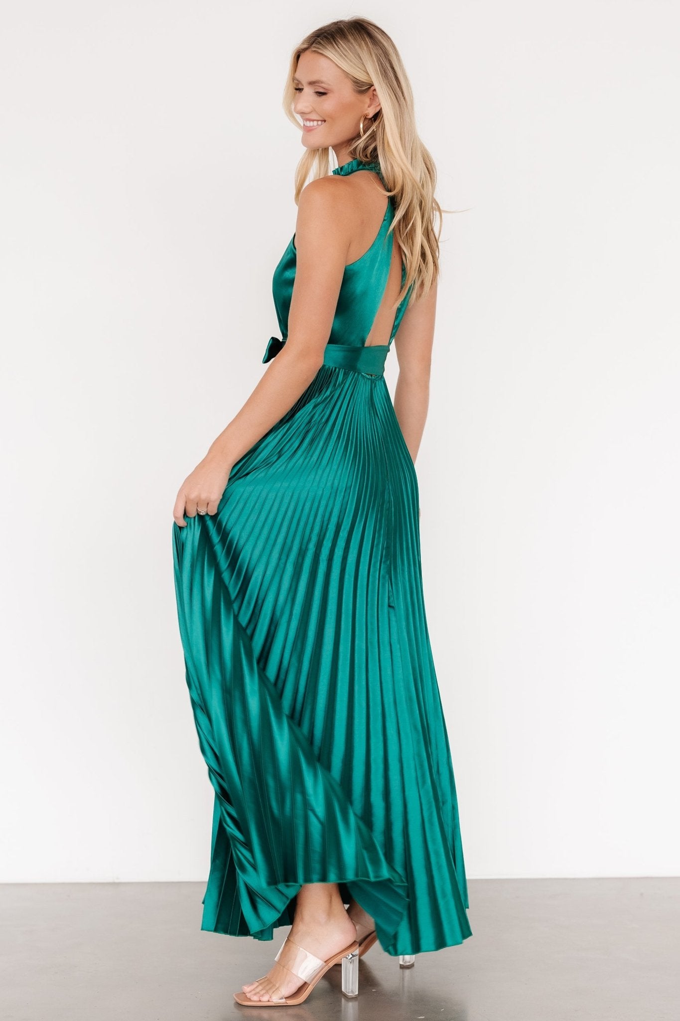 Capulet Pleated Maxi Dress | Emerald Fake Cheap Online