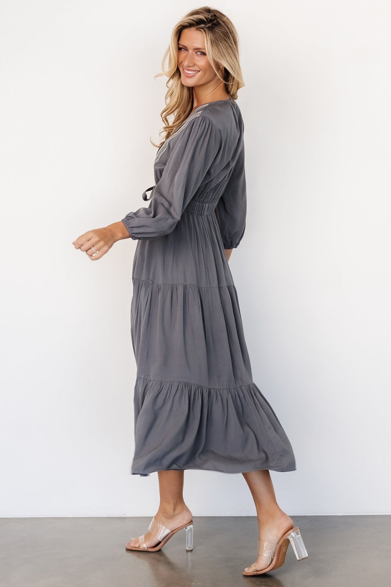 Antonia Dress | Dark Gray Cheap Sale Free Shipping