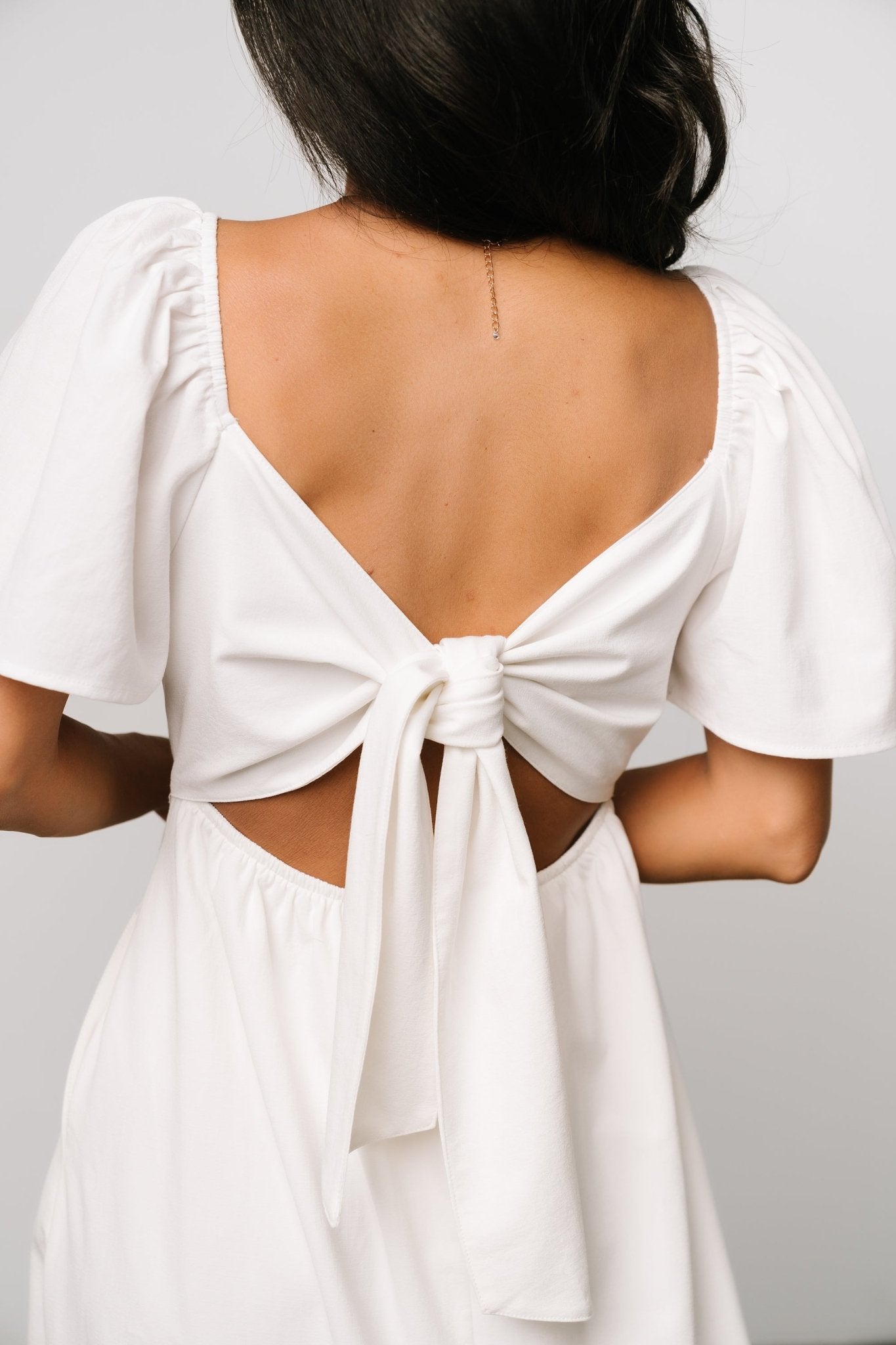 Indie Back Tie Dress | Off White Buy Cheap 100% Guaranteed