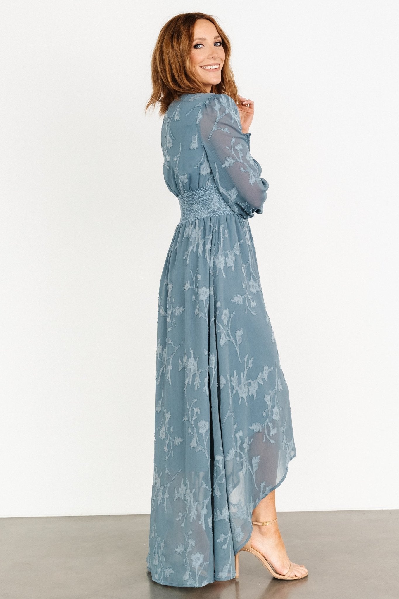 Mayfair High Low Maxi Dress | Slate Blue Cheap Sale 100% Guaranteed