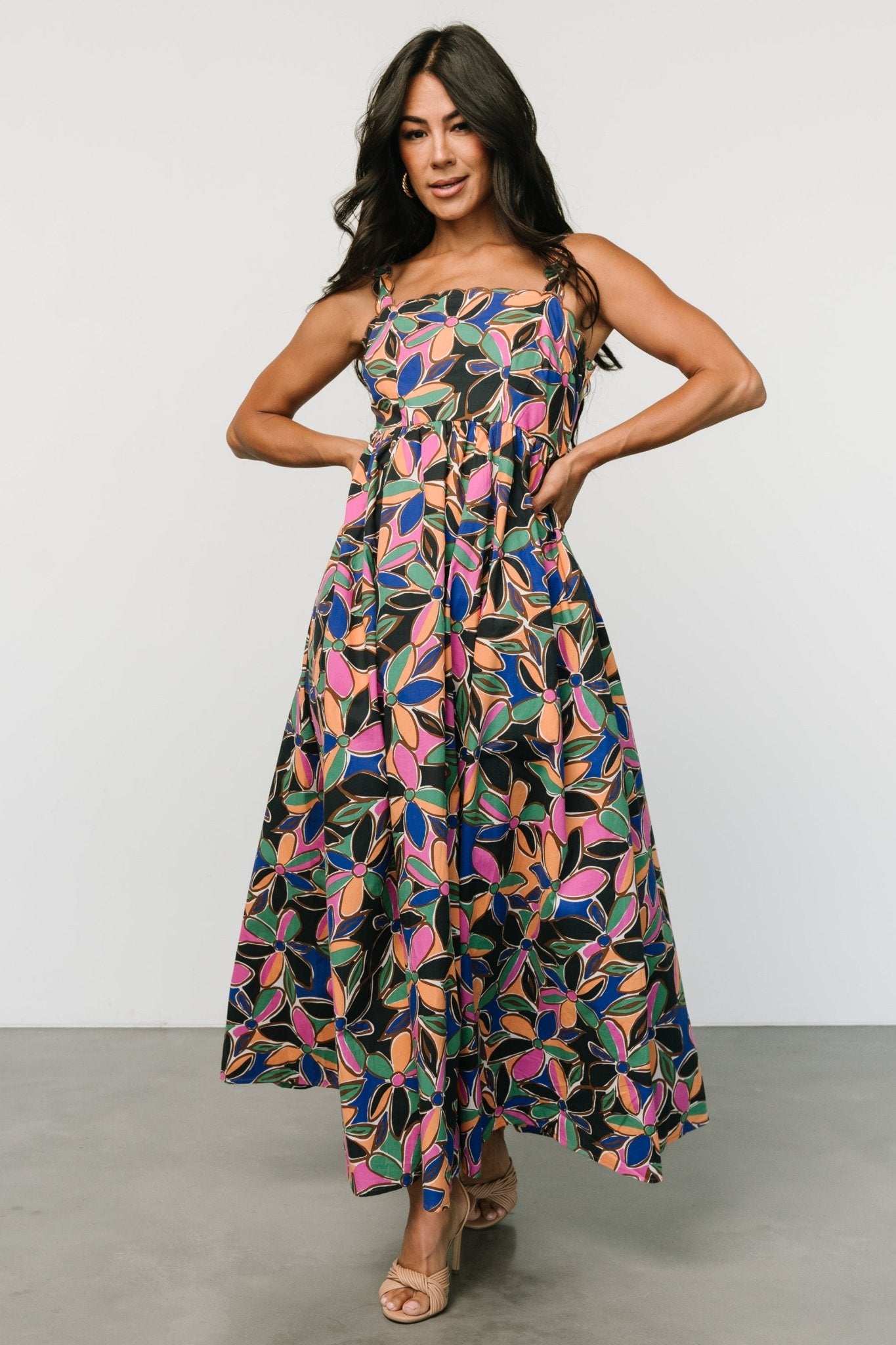 Frida Tank Maxi Dress | Multi Print Clearance Factory Outlet