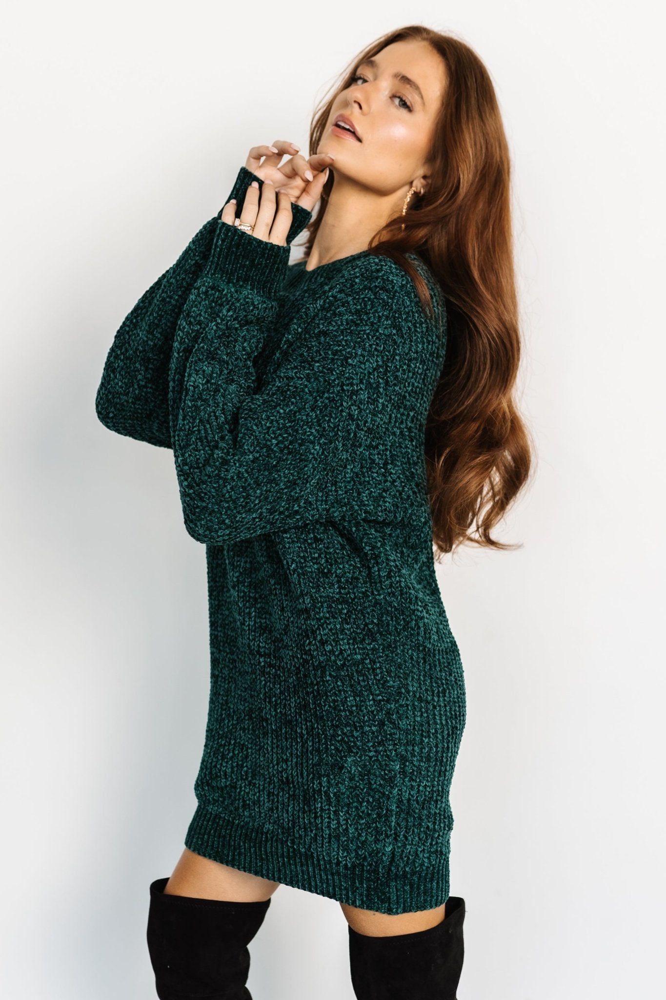 Christa Sweater Dress | Emerald Cheapest Sale Online