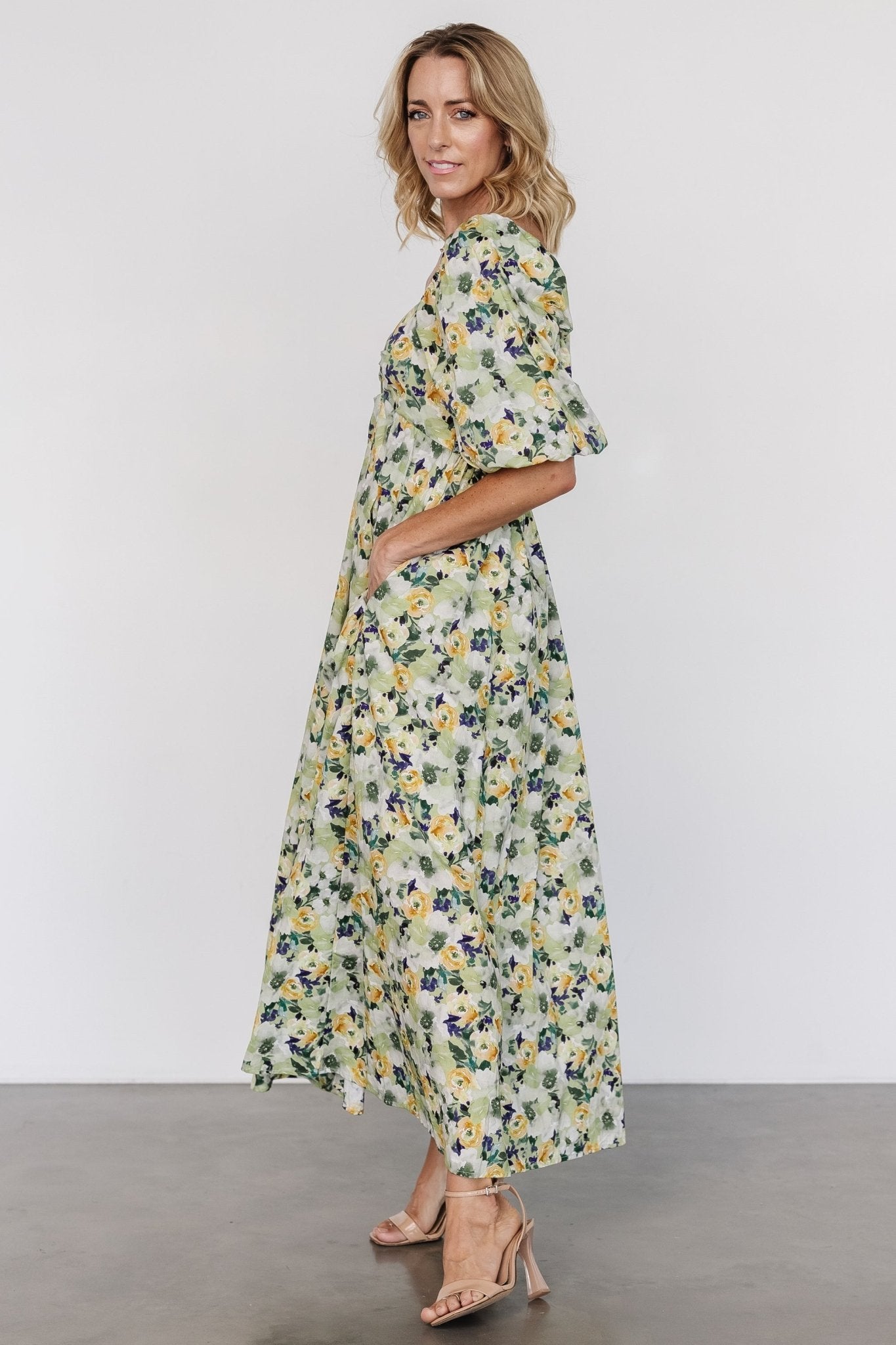 Brielle Maxi Dress | Green Floral Pictures Online